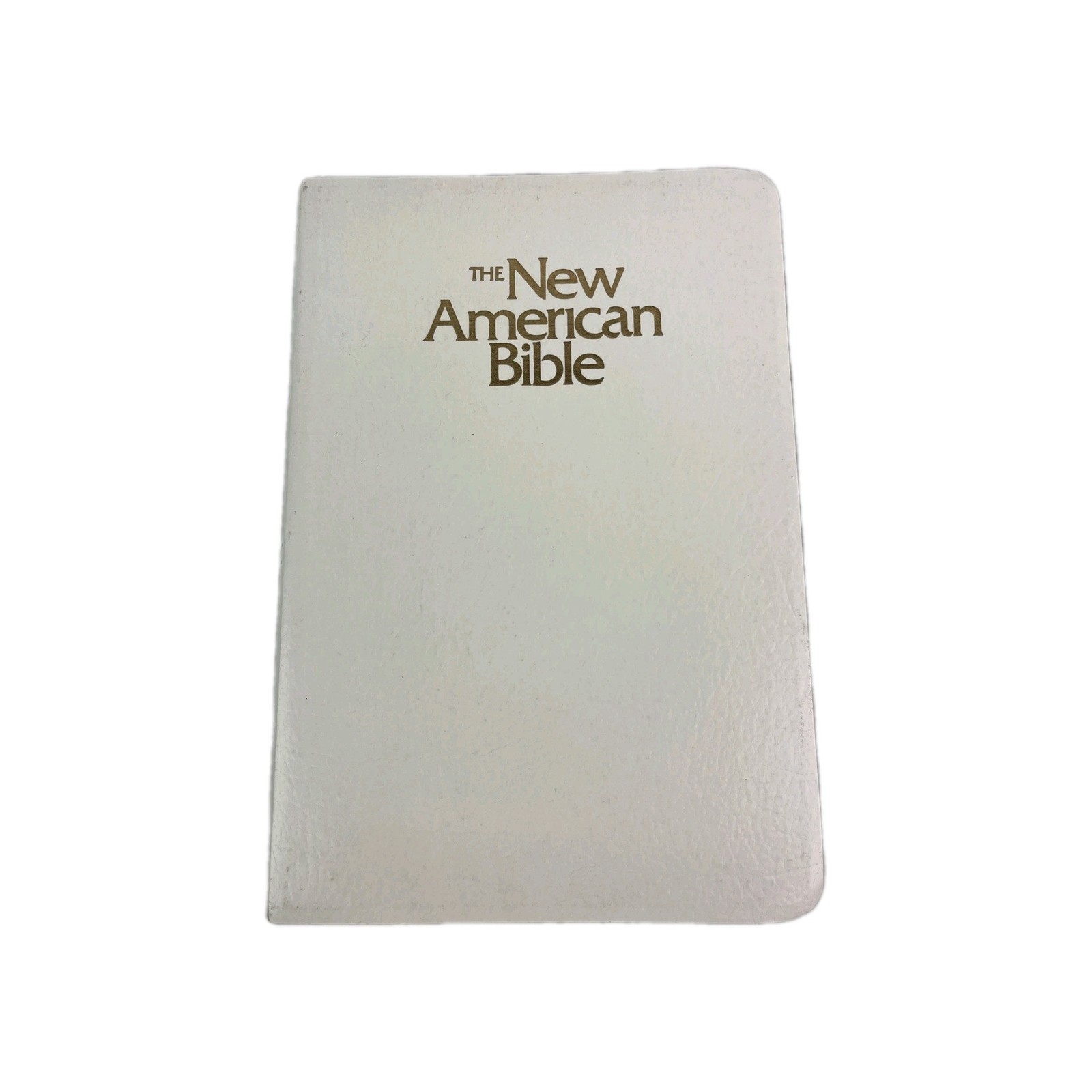 The New American Bible by Catholic World Press White Faux Leather Cover