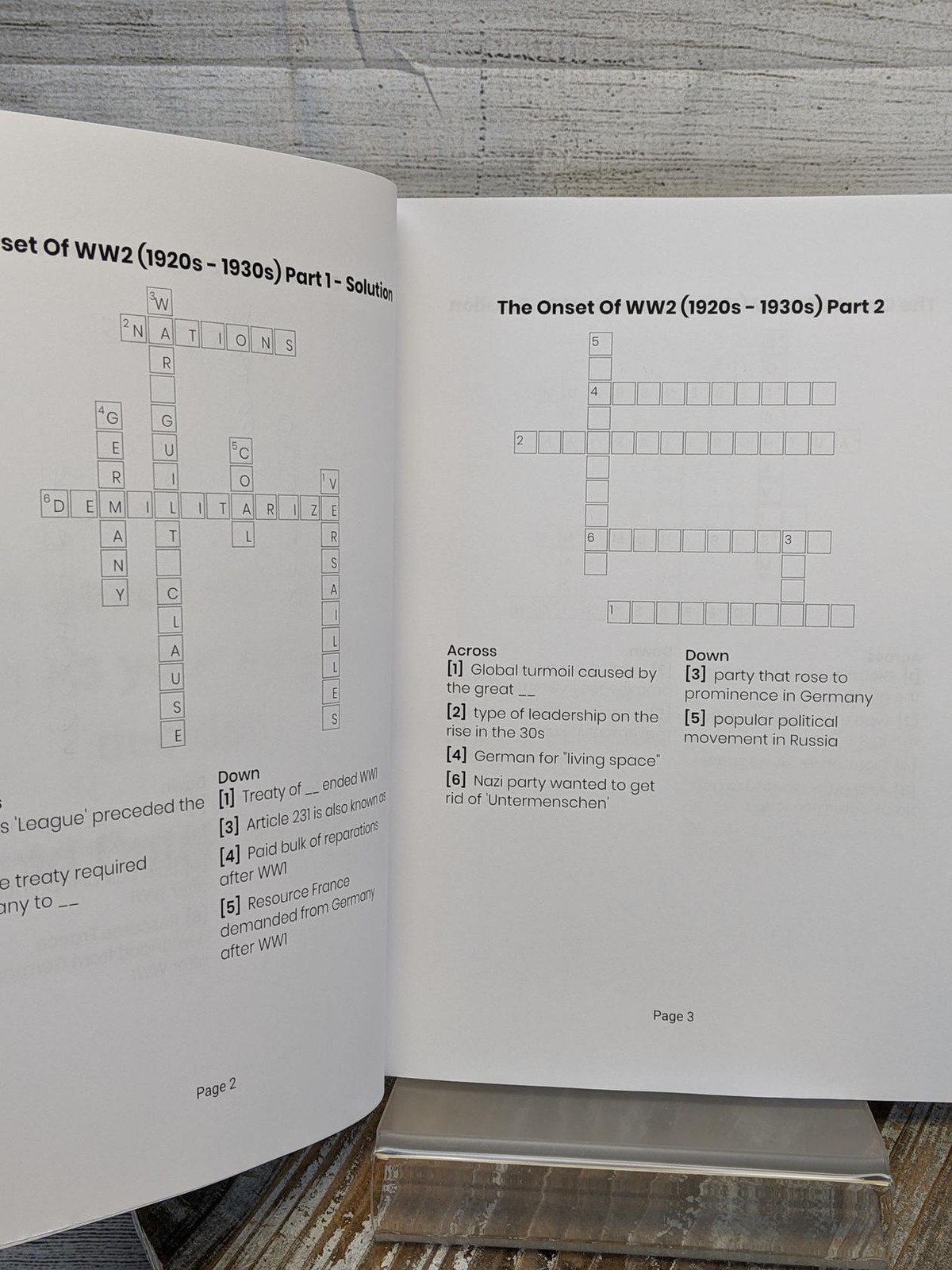 WW2 Crossword Puzzles For Adults by Outdoor Words Publications