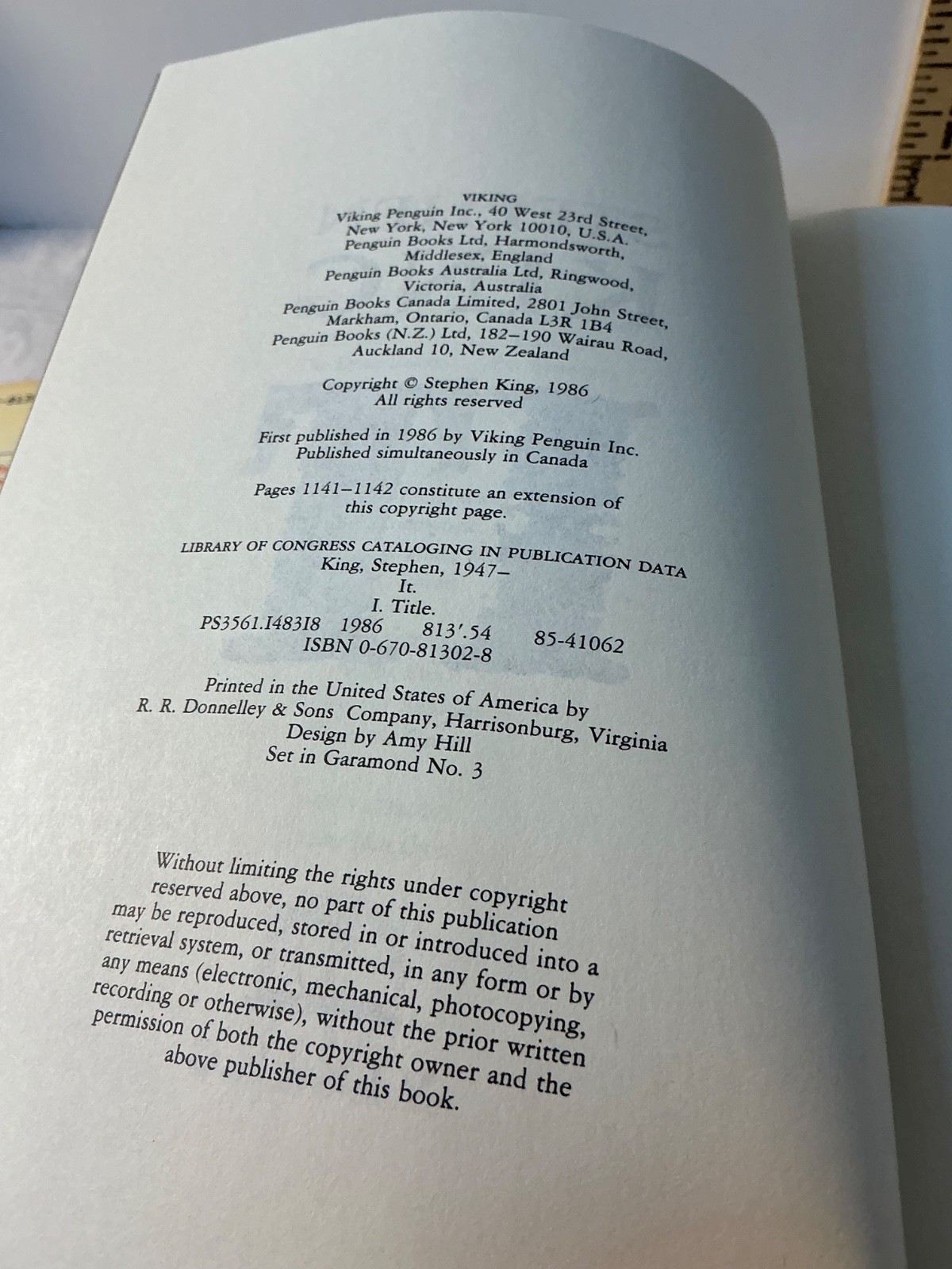 collectible hardcover edition of the horror novel “IT” by Stephen King