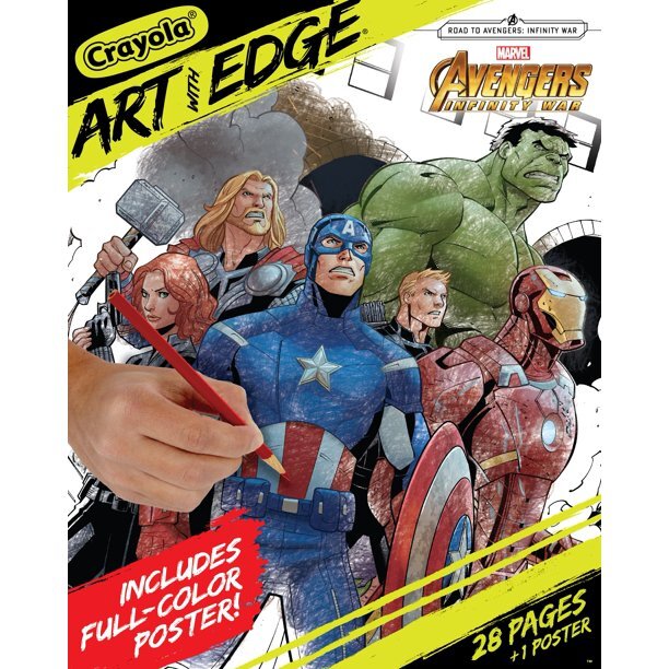 Marvel Avengers Crayola Art With Edge Coloring Book, 28 Pages(Paperback)