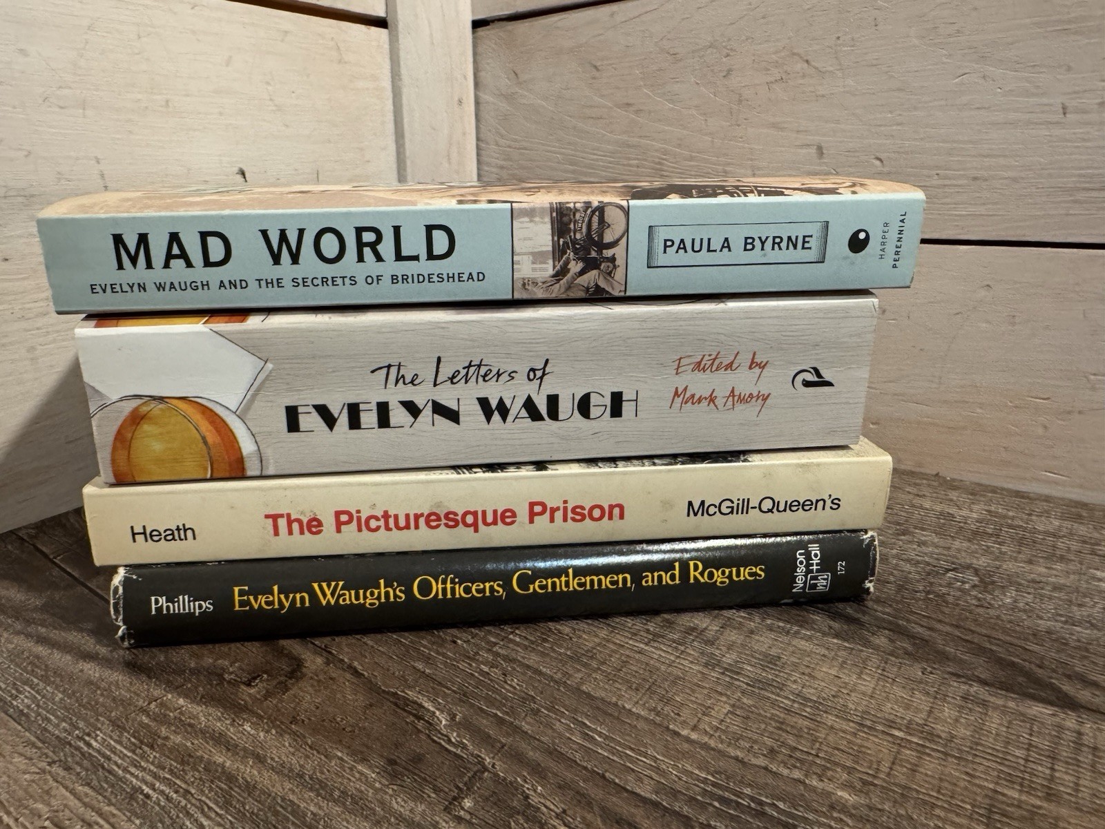 Lots Of 4 Books About Evelyn Waugh The Picturesque Prison The Letters, Mad World