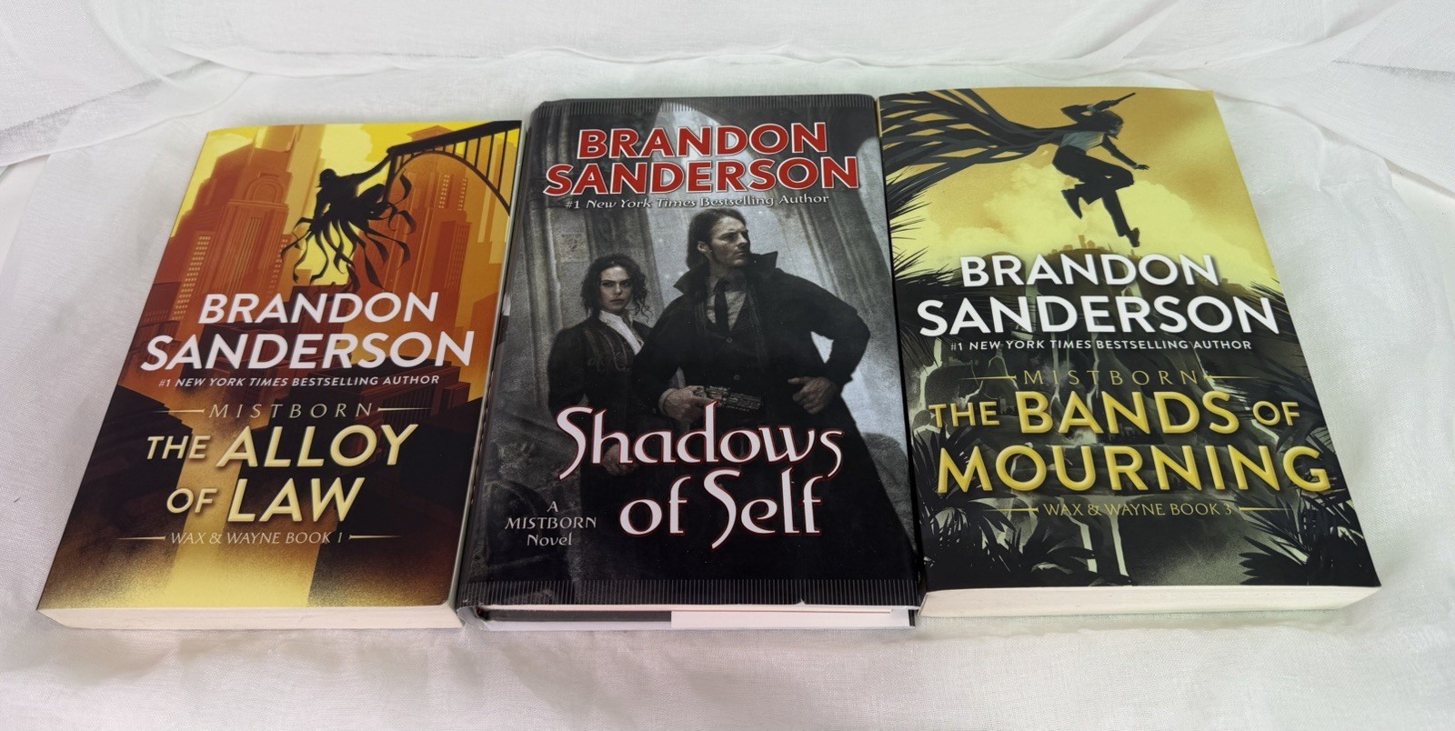 Brandon Sanderson Mistborn Wax & Wayne Books 1-3 Lot HC/PB Alloy Shadows Bands