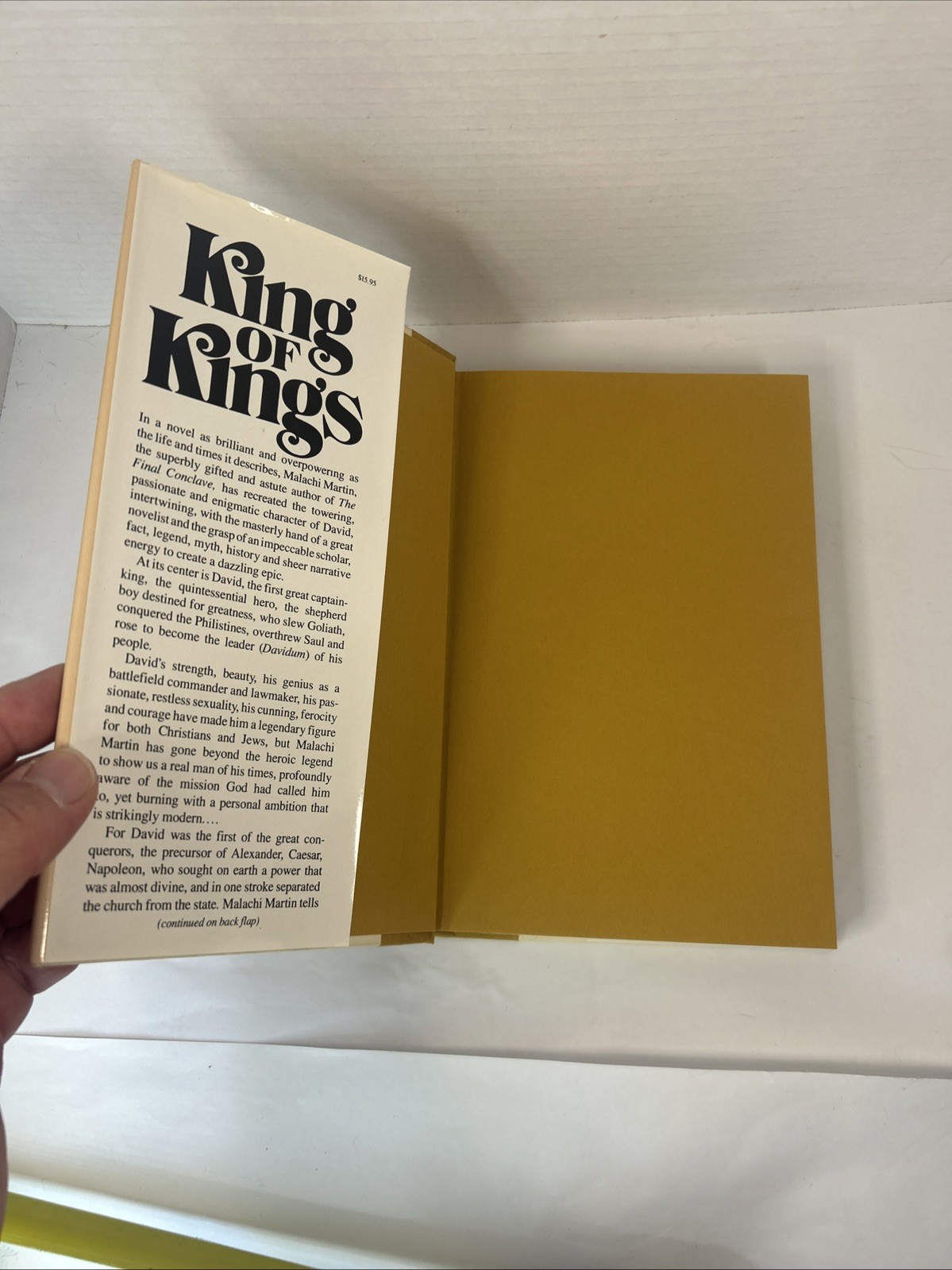 King of Kings : A Novel Of The Life Of David Hardcover Malachi Martin Read