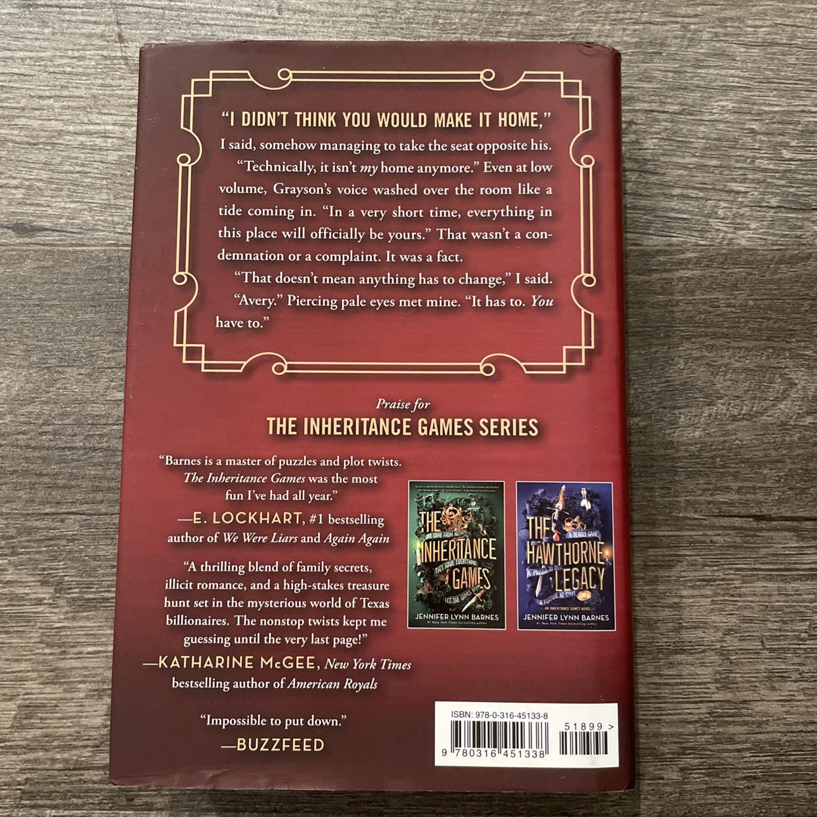 The Final Gambit By Jennifer Lynn Barnes First Edition HC/DJ Like New