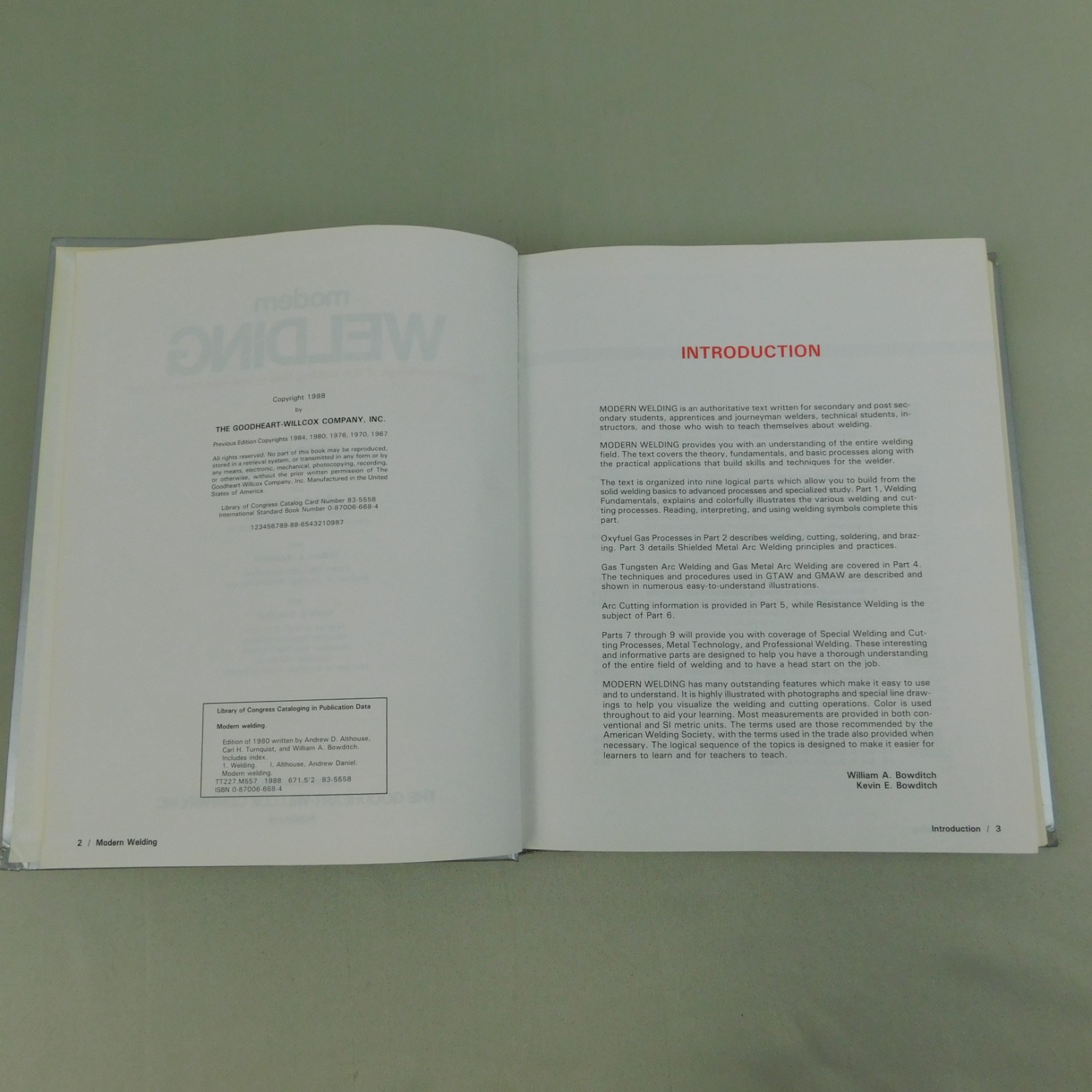 Modern Welding Althouse Turnquist Bowditch 1988 Vintage Hardcover