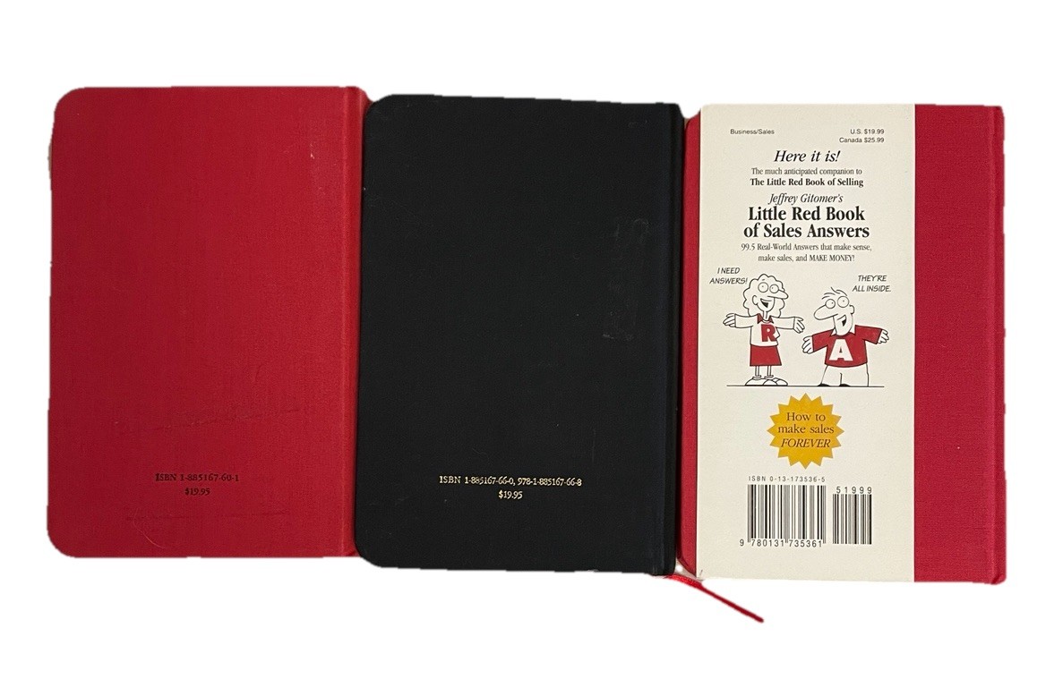 Lot Of 3 Jeffrey Gitomer’s Little Books- Sales Answers, Selling, Connections