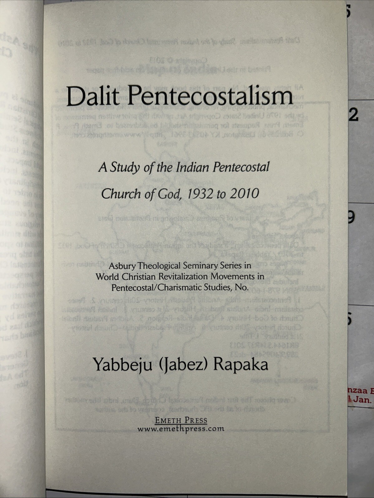 Dalit Pentecostalism – Yabbeju Rapaka – Indian Church of God – 2013 – 159 pages