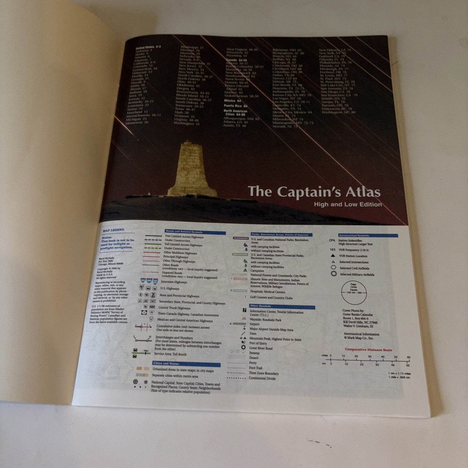 The Captain’s Atlas – High & Low Edition Pilot Flight Map Guide US Canada 2000