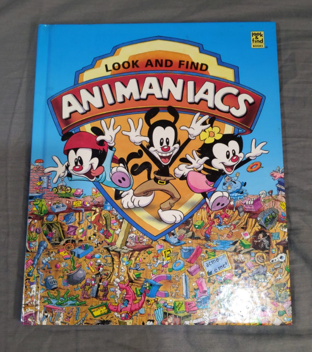 Look And Find Animaniacs Book 1994 Search and Find Characters Hardcover WB