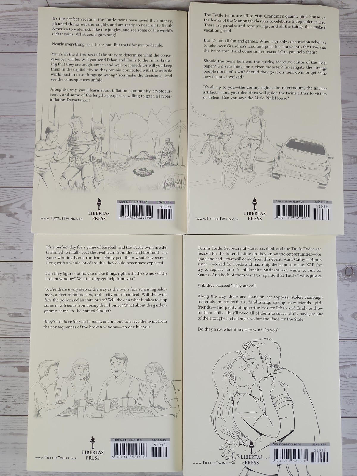 The Tuttle Twins Choose Your Consequence Series Books #1-4 by Connor Boyack