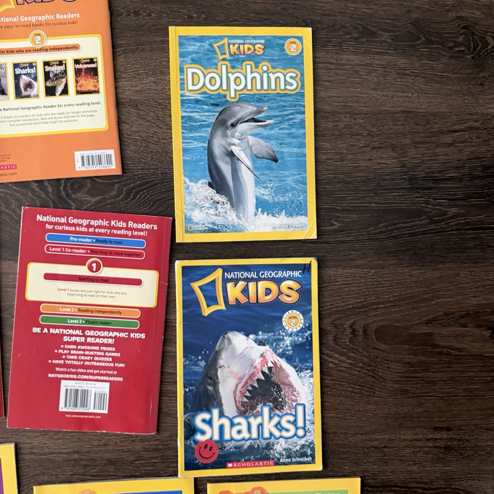 National Geographic Kids Reader Lot 17 Sharks Wolves Dolphins Polar Bears