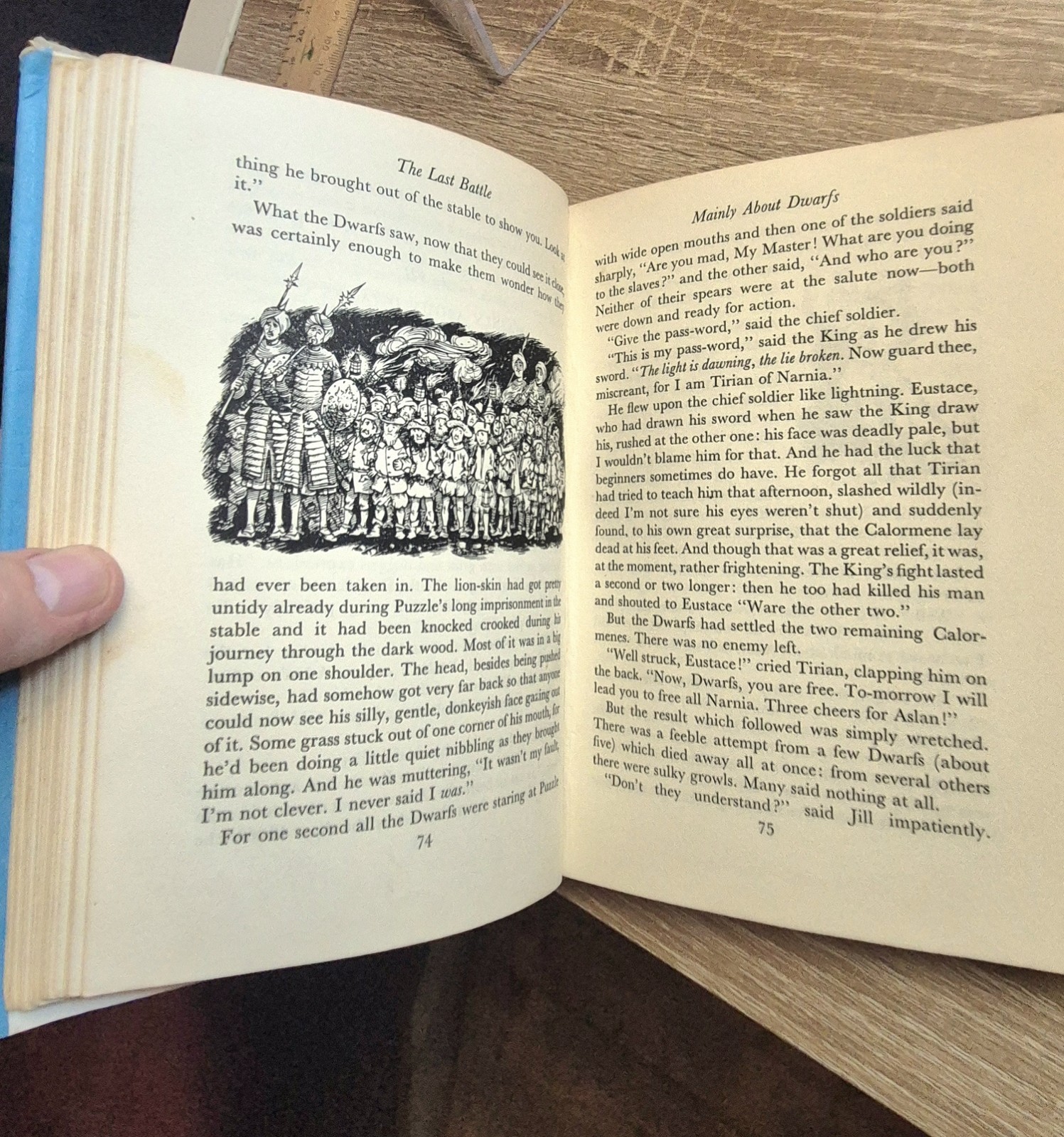An Original Authentic C S LEWIS The Last Battle 1968-1st Edition sixth Imp