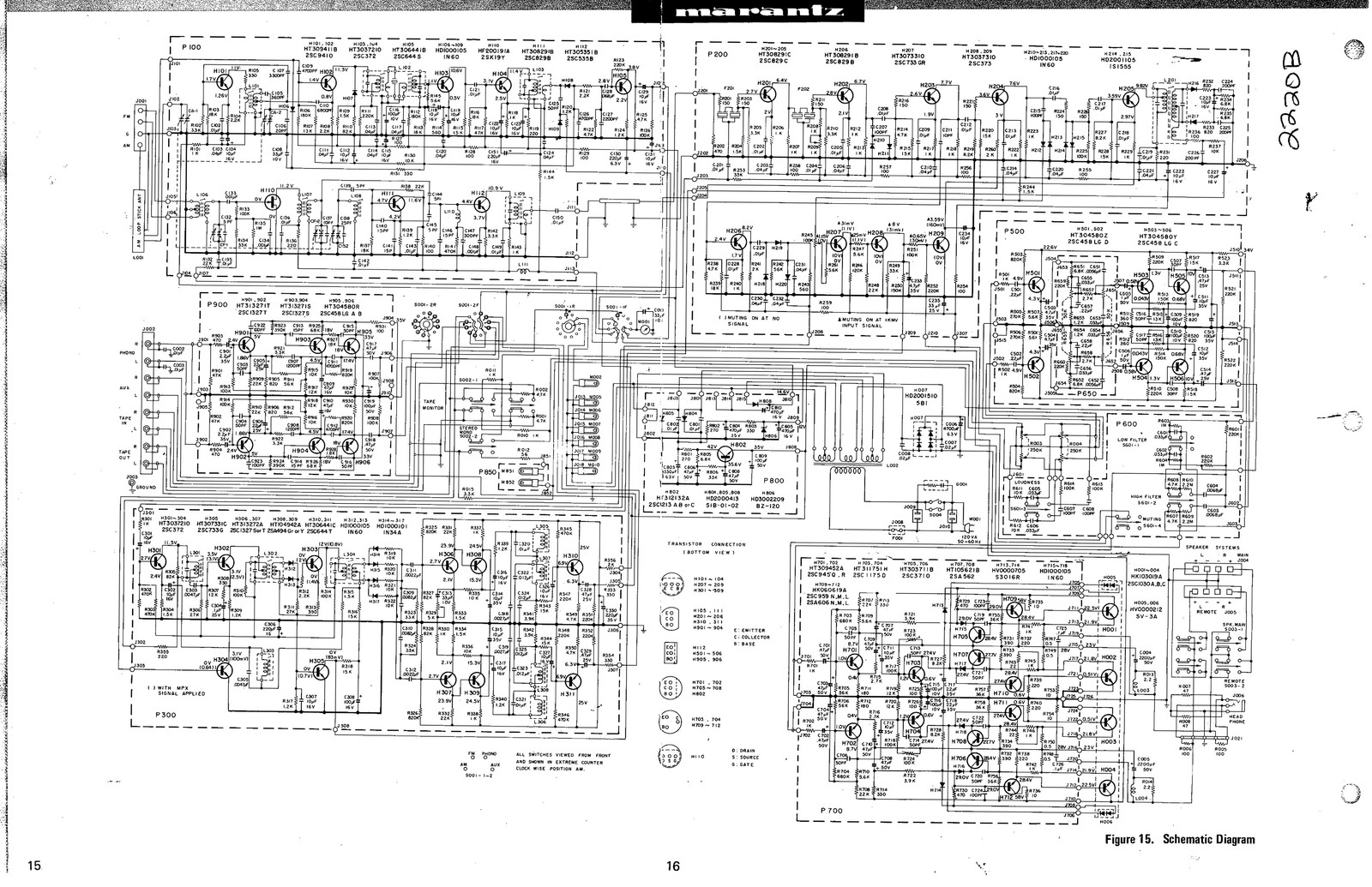 MARANTZ 2220 Service Manual – STEEL WIRE BOUND – DURABLE JACKET