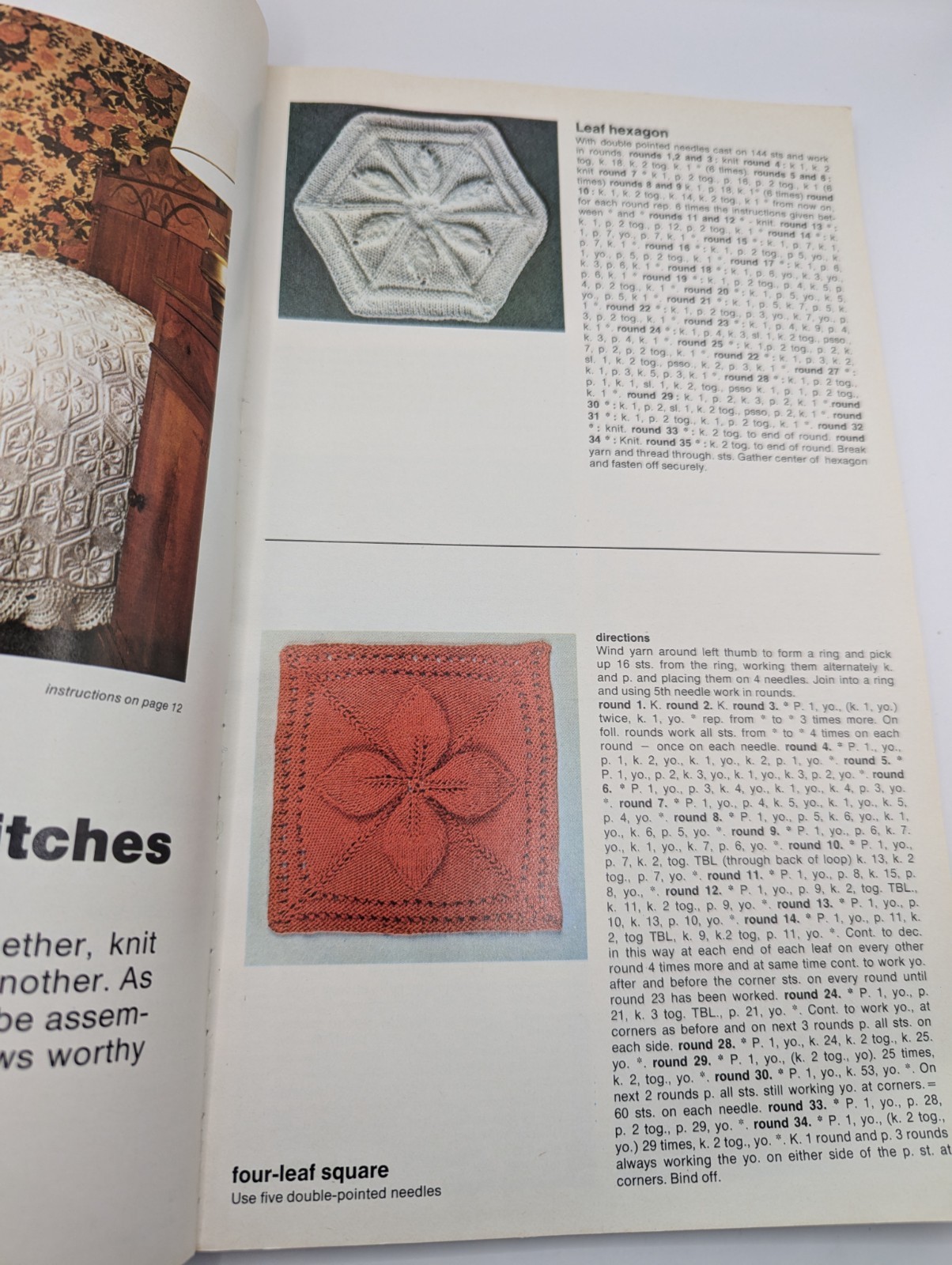 Vintage 1972 Mon Tricot 250 Stitches Patterns to Knit & Crochet Book 131 Pages