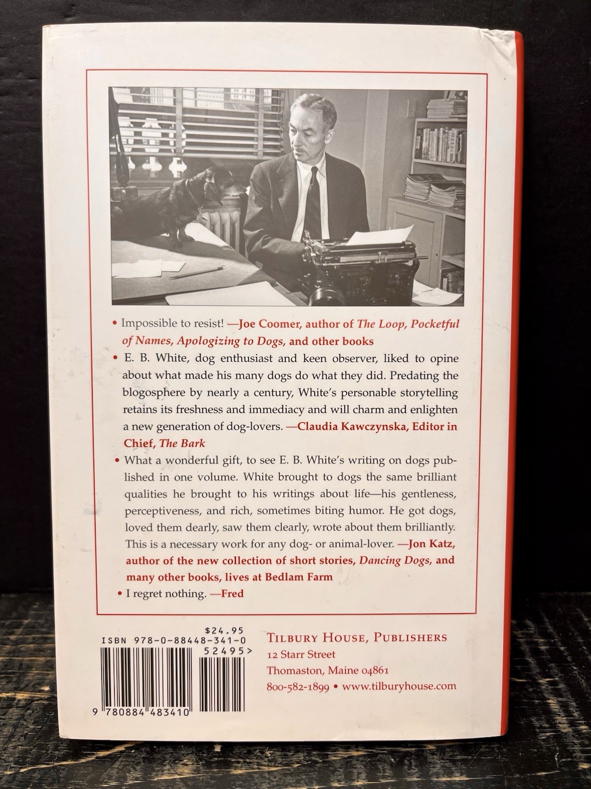 E. B. White on Dogs by Martha White (2013, Hardcover) Like New Y1