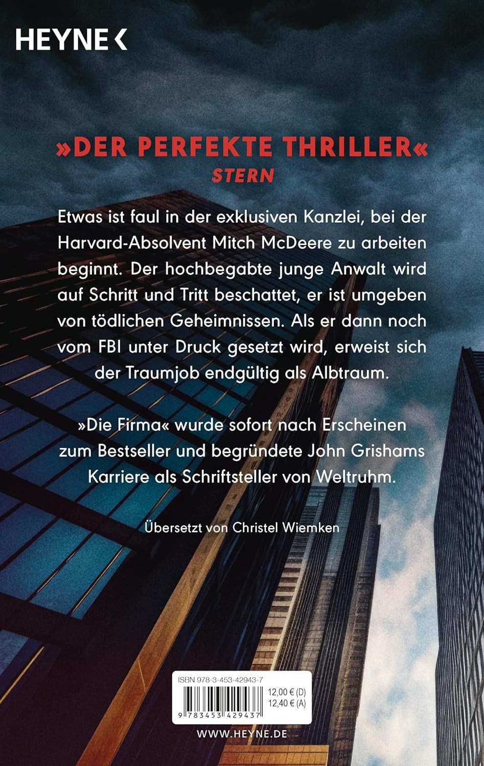 John Grisham Christel Wiemken Die Firma: Roman (Paperback) (UK IMPORT)