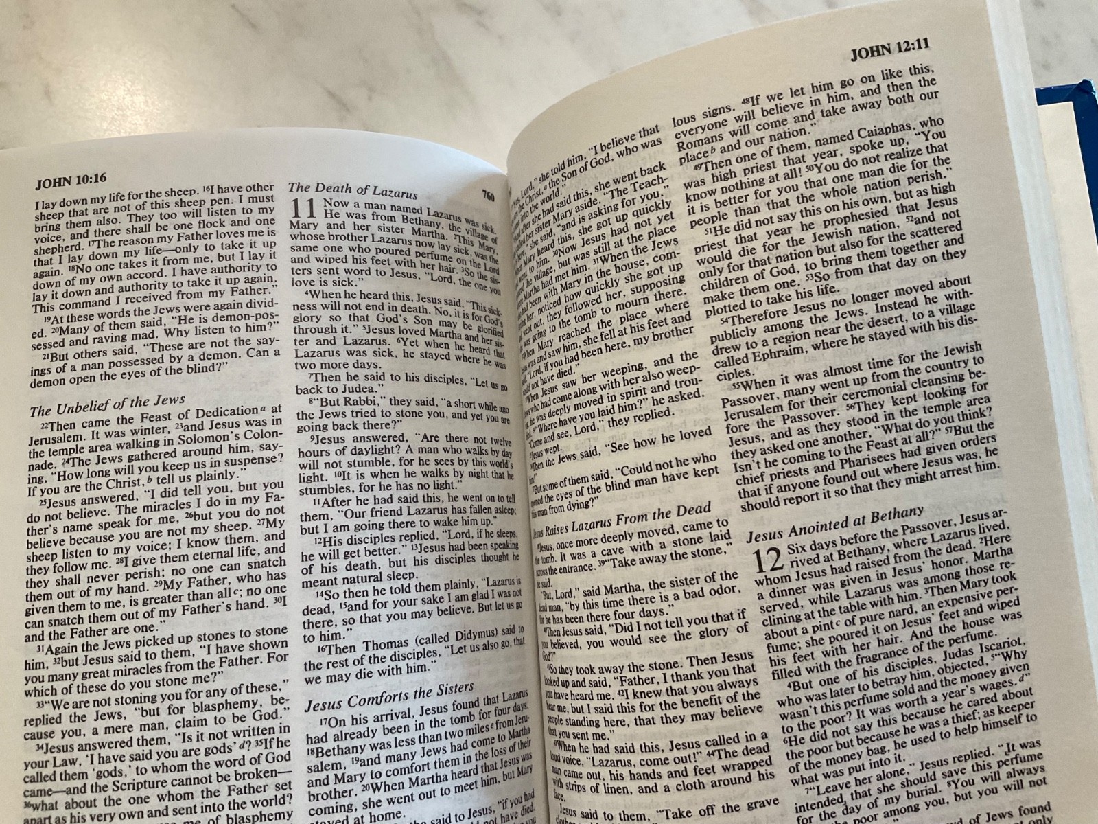 NIV Compact Text Bible 1990 First Printing Blue Hardcover 1984 NEW