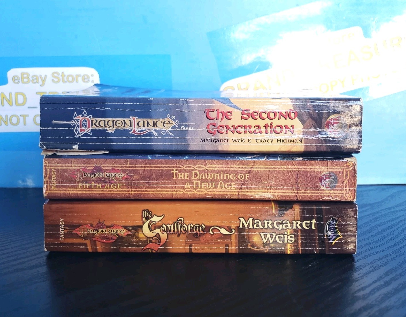 LOT OF 11 *VINTAGE* DRAGONLANCE PAPERBACK BOOKS 1984-2000 tsr d&d Dragons Used