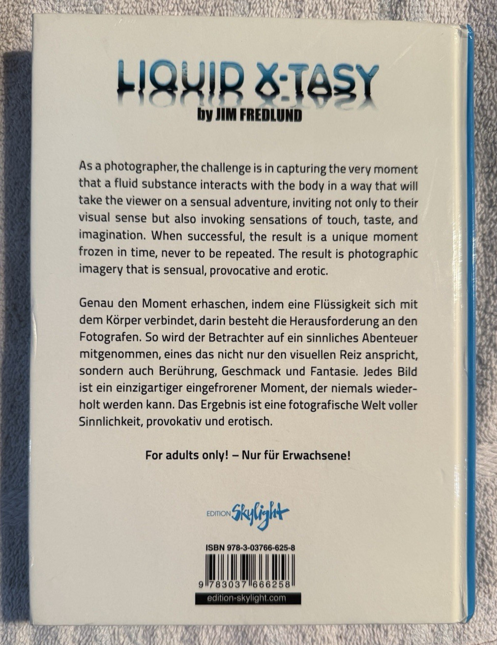 Liquid X-Tasy Jim Fredlund Erotic Photography book Edition Skylight RARE OOP HC