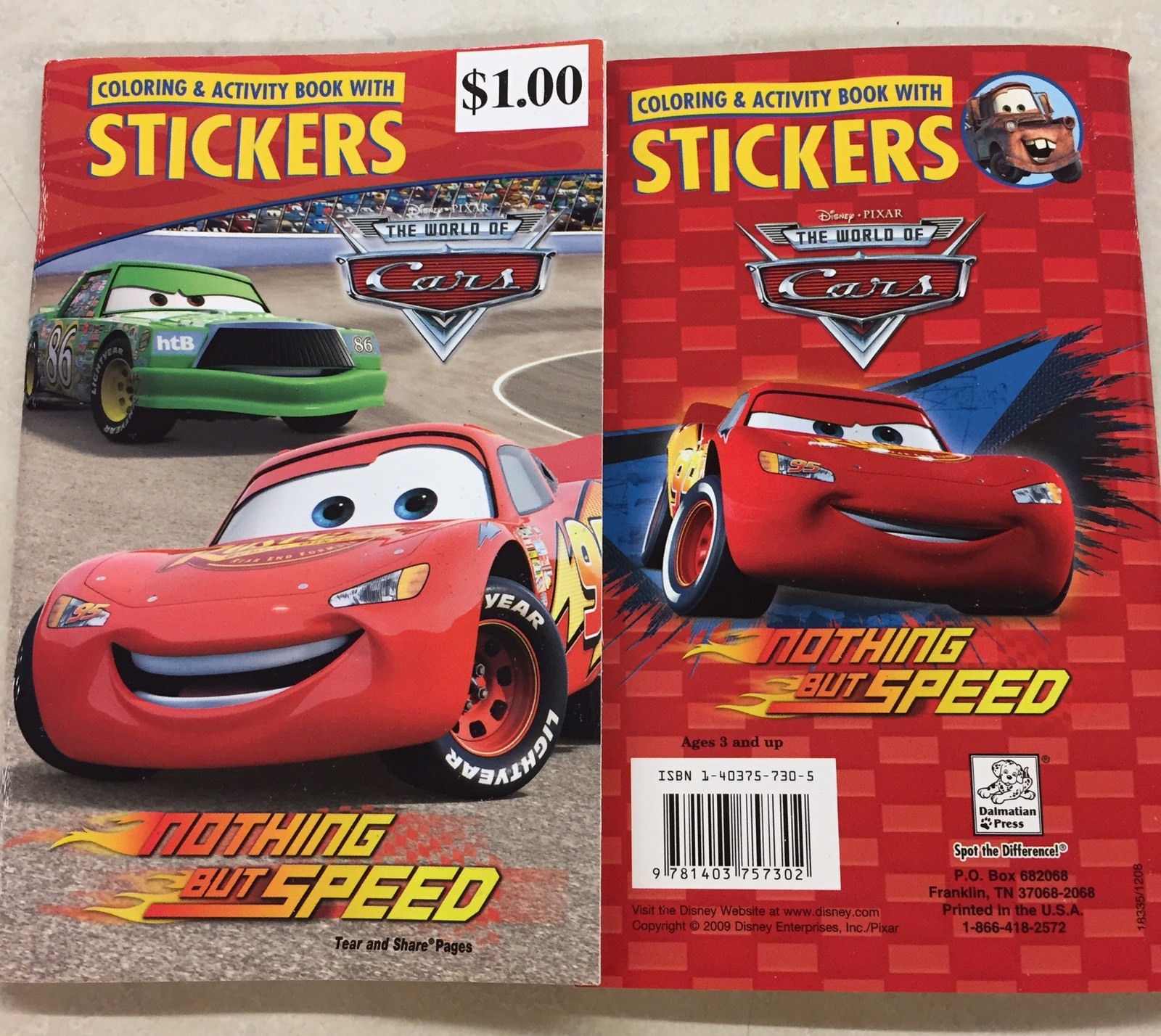 CARS DISNEY PIXAR COLORING & ACTIVITY BOOK WITH STICKERS LOT OF 24 BOOKS NEW