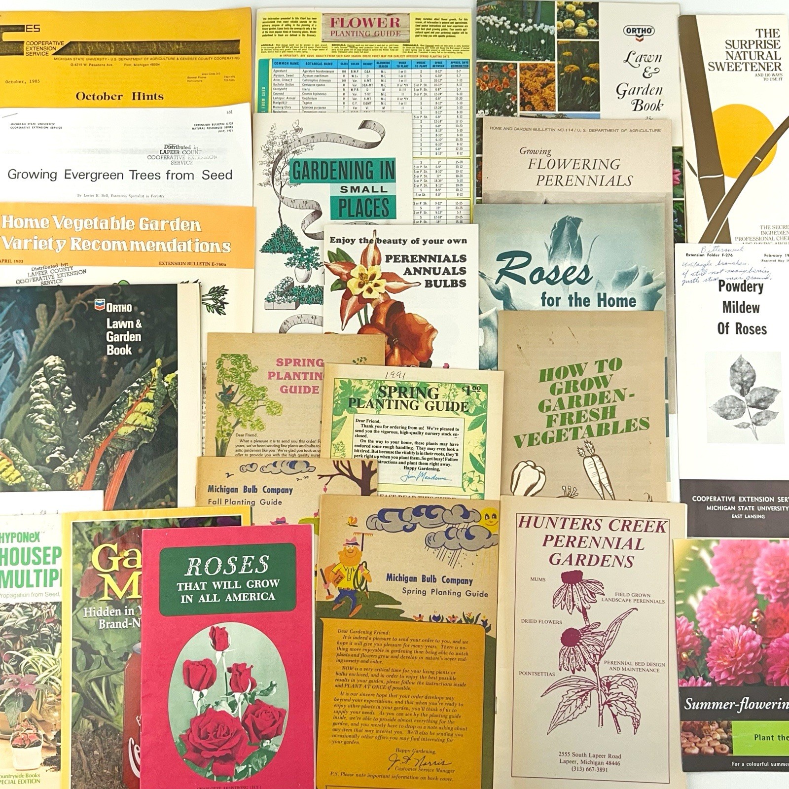 Lot of Gardening Plants Flowers Booklets and Pamphlets