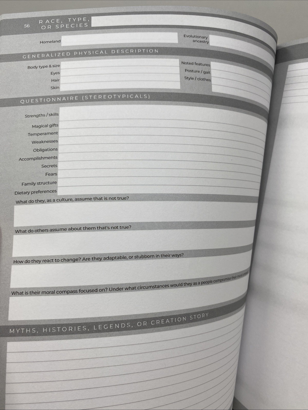 The Only Character World Building Fantasy Workbook You’ll Ever Need Holladay Lot