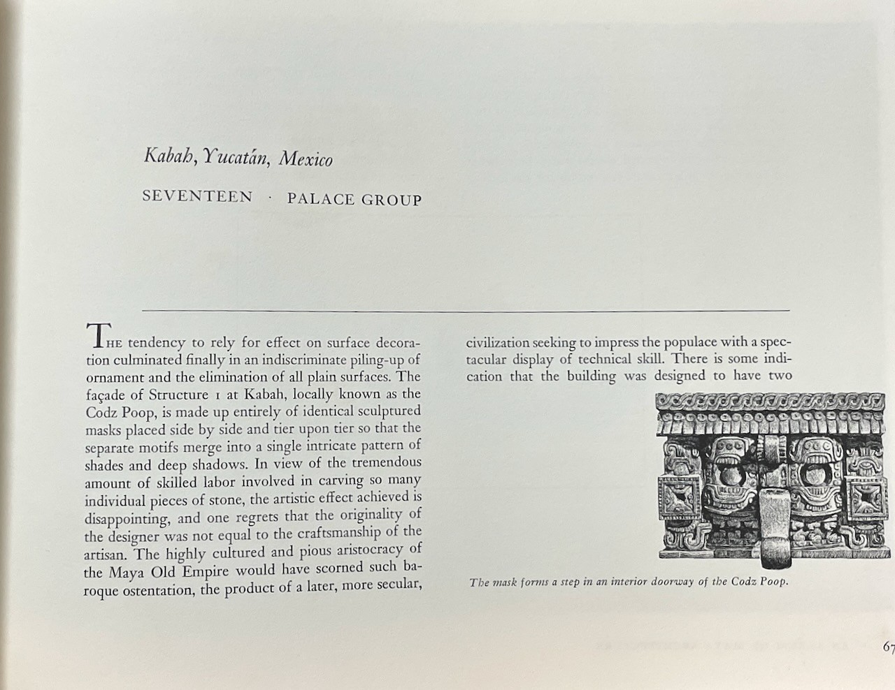 An Album of Maya Architecture / Tatiana Proskouriakoff / 1978 HC DJ Illus.