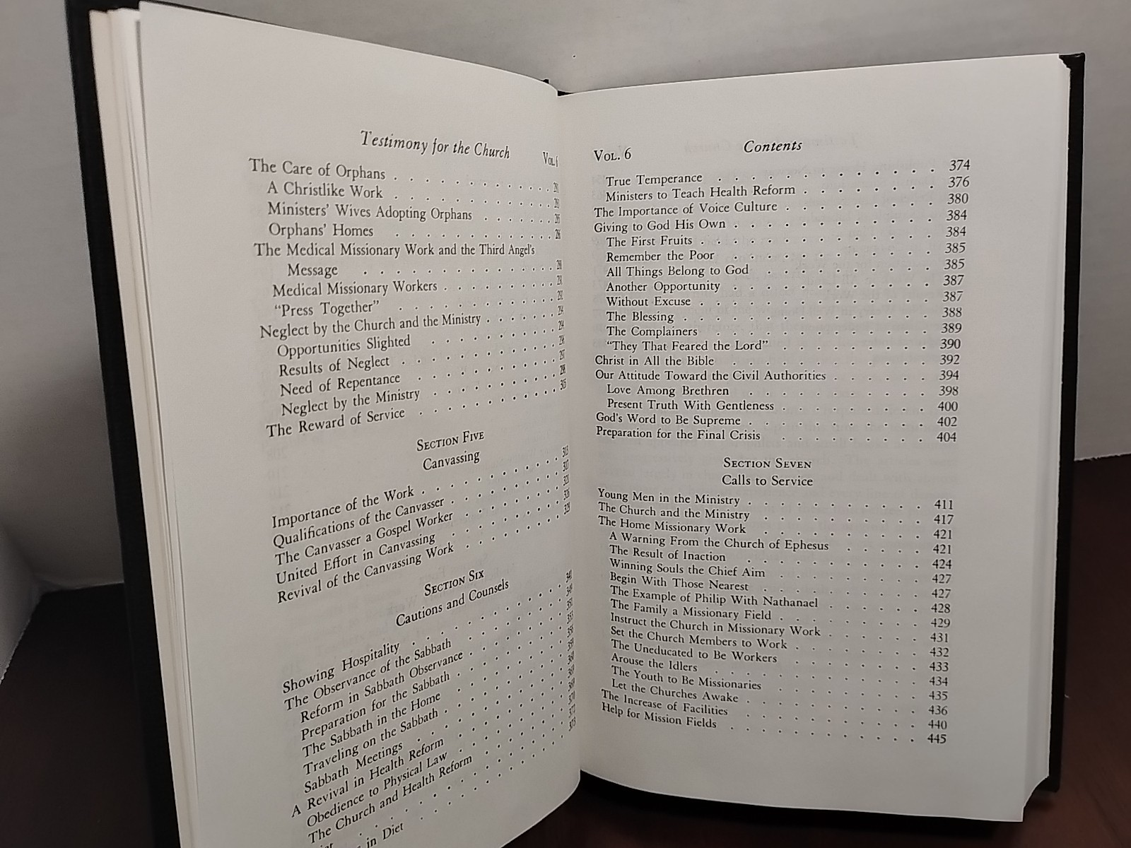 Testimonies for the Church : Volume 6 – Ellen G. White – 1948 – Hardcover