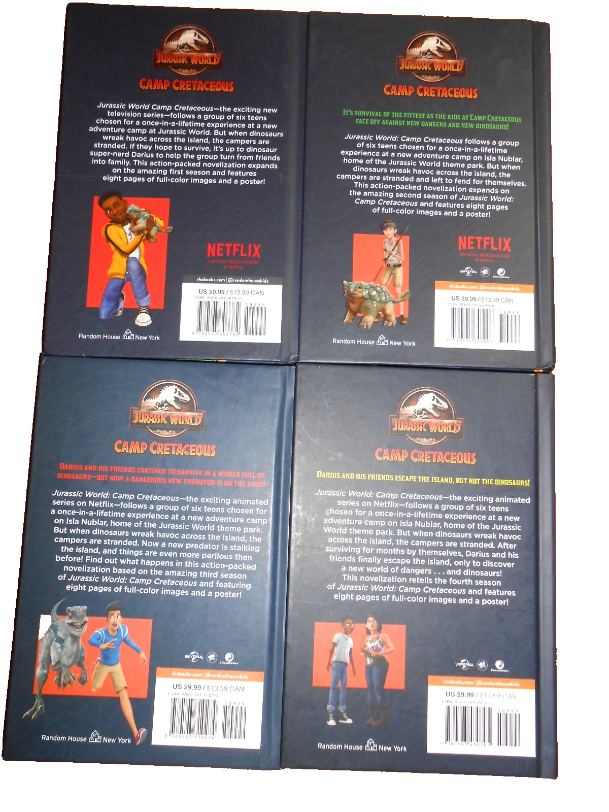 Steve Behling JURASSIC WORLD: Camp Cretaceous Deluxe Jr Novelization #1-4-HC LN