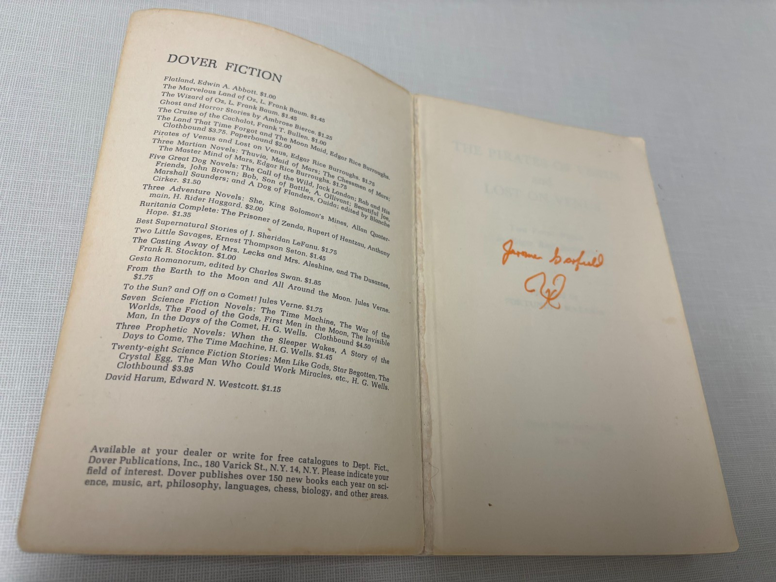 Pirates Of Venus & Lost On Venus Edgar Rice Burroughs unabridged ed VG 63 tr pbk