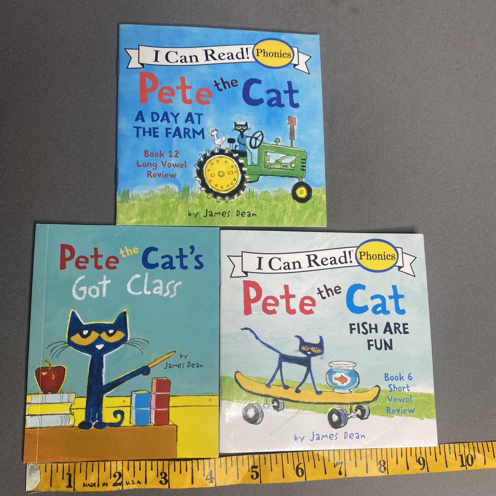 Pete the Cat I Can Read Phonics Kids Decodable Books Lot 13 & one Dr. Seuss