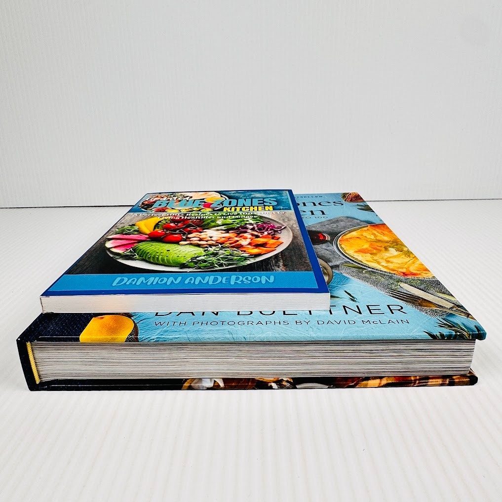 The Blue Zones Kitchen by Dan Buettner Cookbook & The Updated Blue Zones by Dami