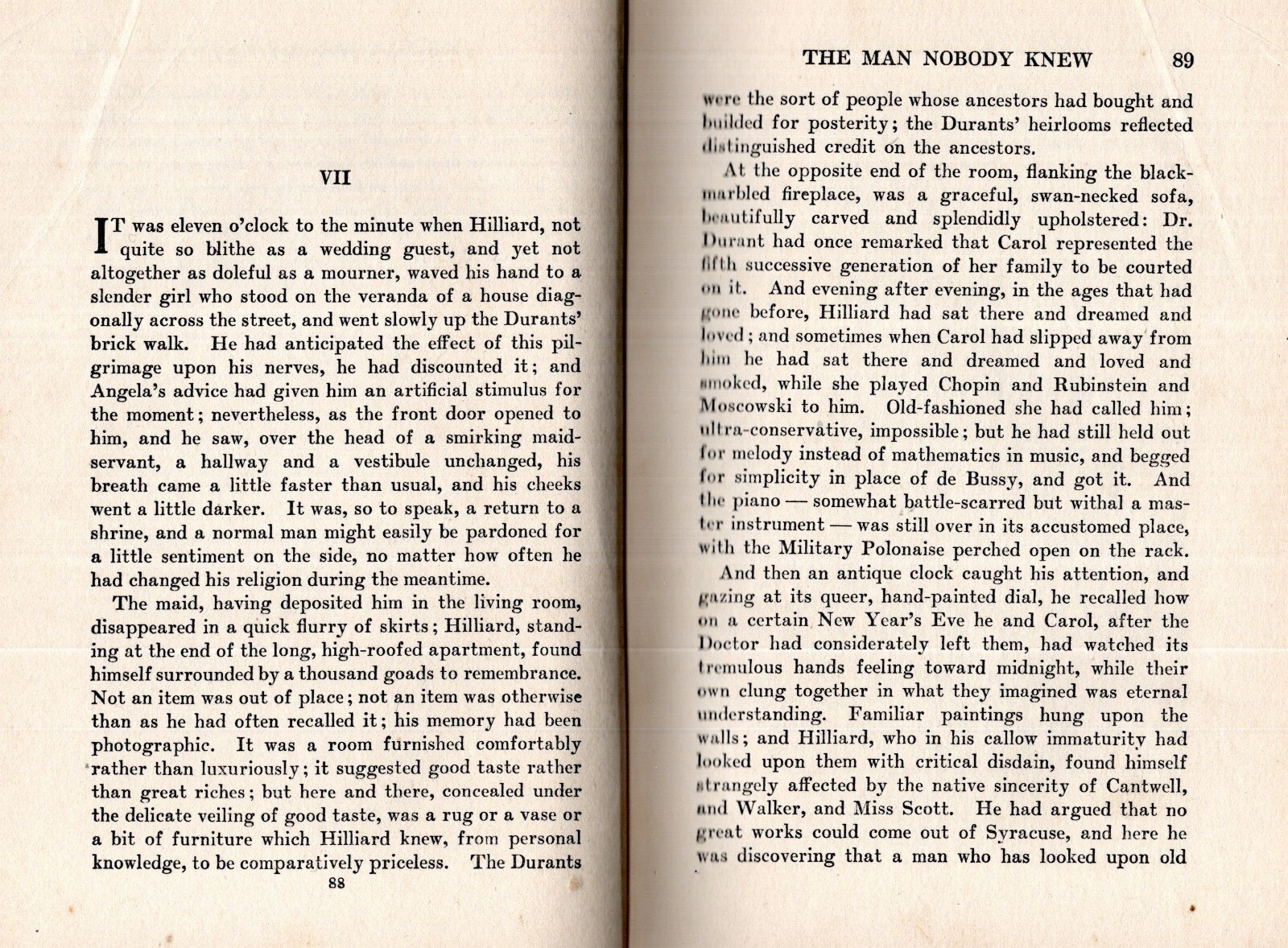 The MAN That NOBODY KNEW 1919 Hardcover Post-WWI 315 pages HOLSWORTHY HALL