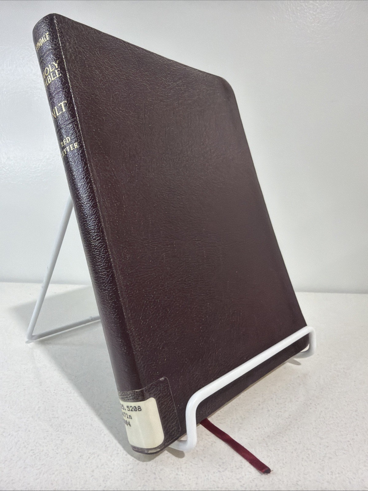 Holy Bible Tyndale Slimline Reference Edition ~ 2004 Bonded Leather Burgundy NLT