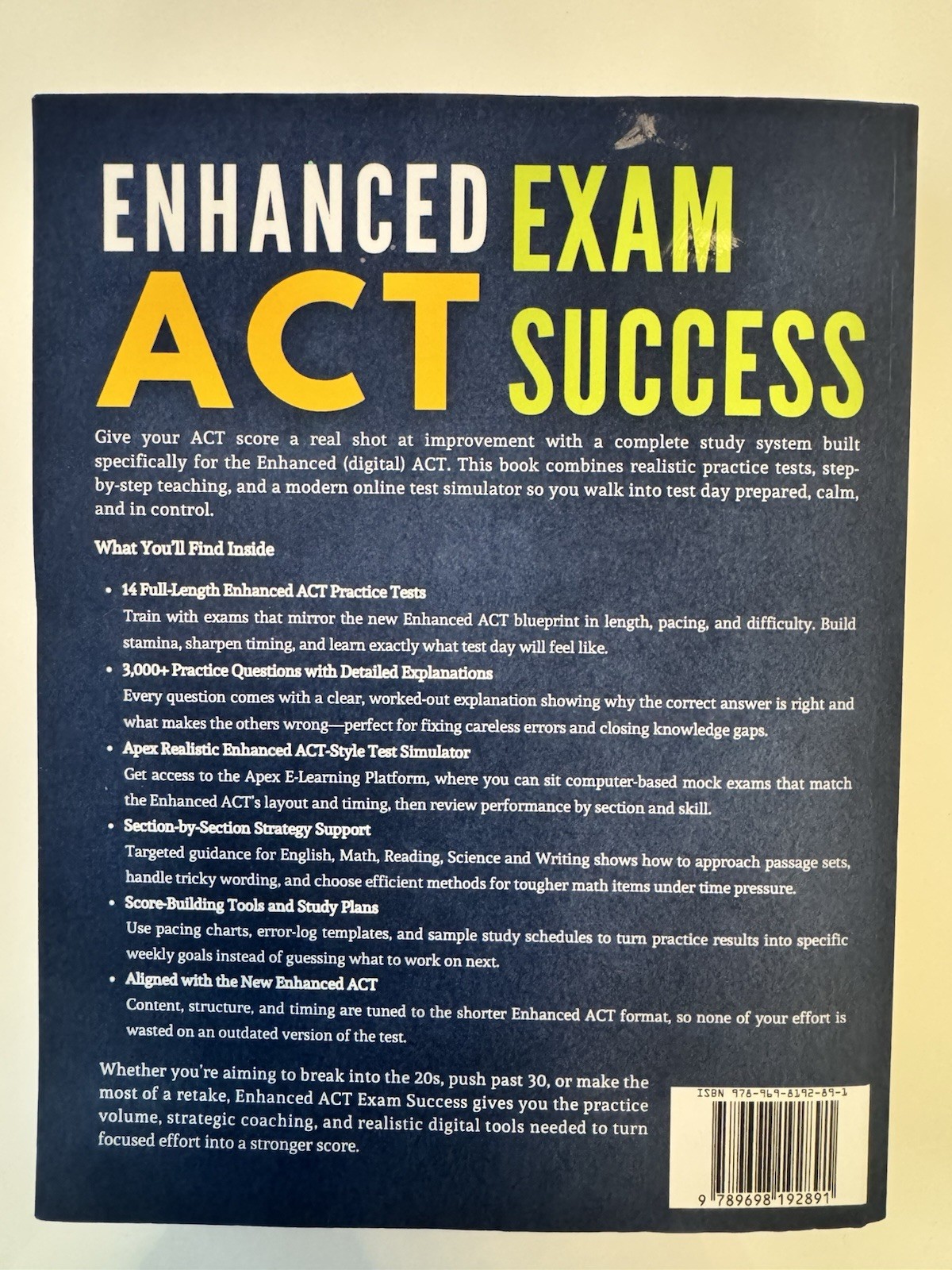 Enhanced ACT Exam Success ACT Prep Study Guide with Full Length Practice Tests