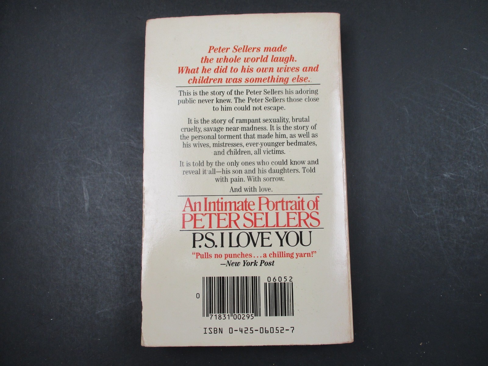 P.S. I LOVE YOU (AN INTIMATE PORTRAIT OF PETER SELLERS) 1983 Paperback PB
