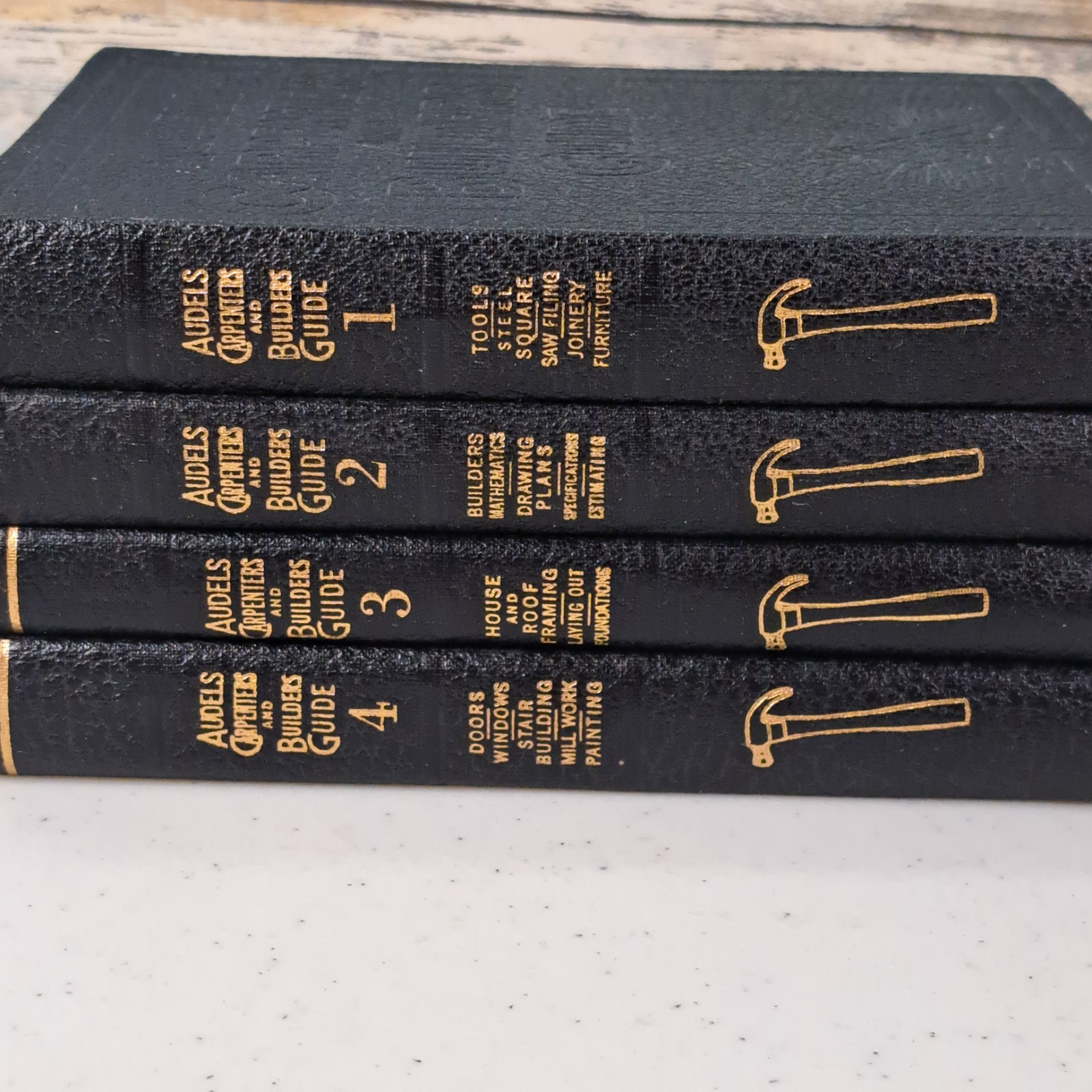 Audels Carpenters And Builders Guide Vol 1 – 4 Complete Set 1948 1949 Printing