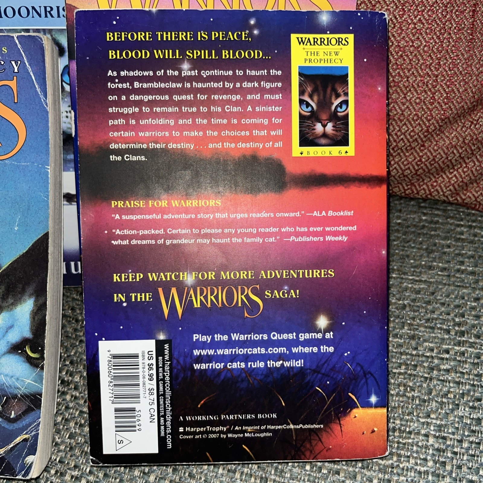 The New Prophecy Warriors Erin Hunter Paperback Volumes 1-4, 6 Lot, Set, 2006