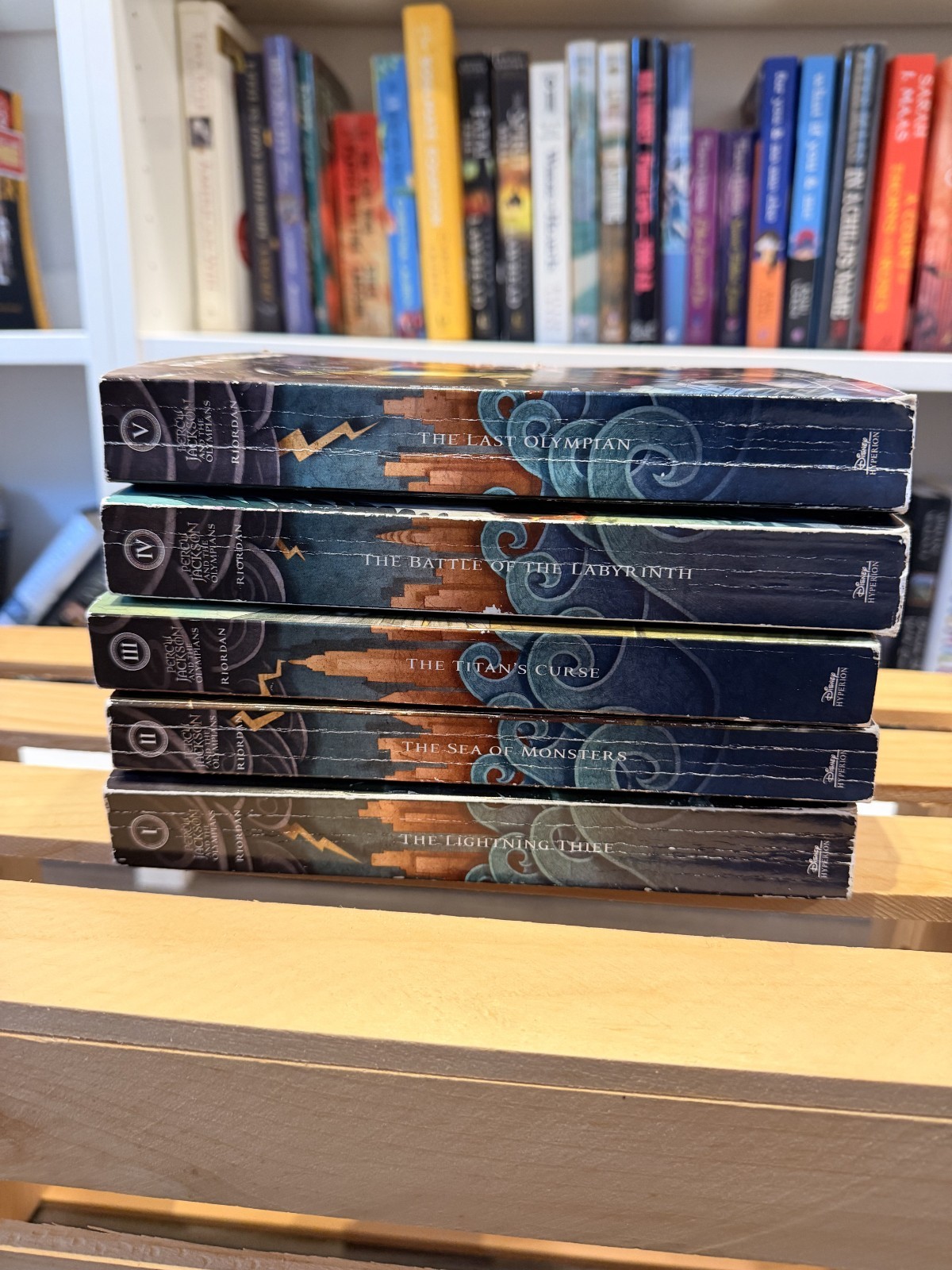 Percy Jackson and the Olympians Set of 1-5 Rick Riordan Paperback Series