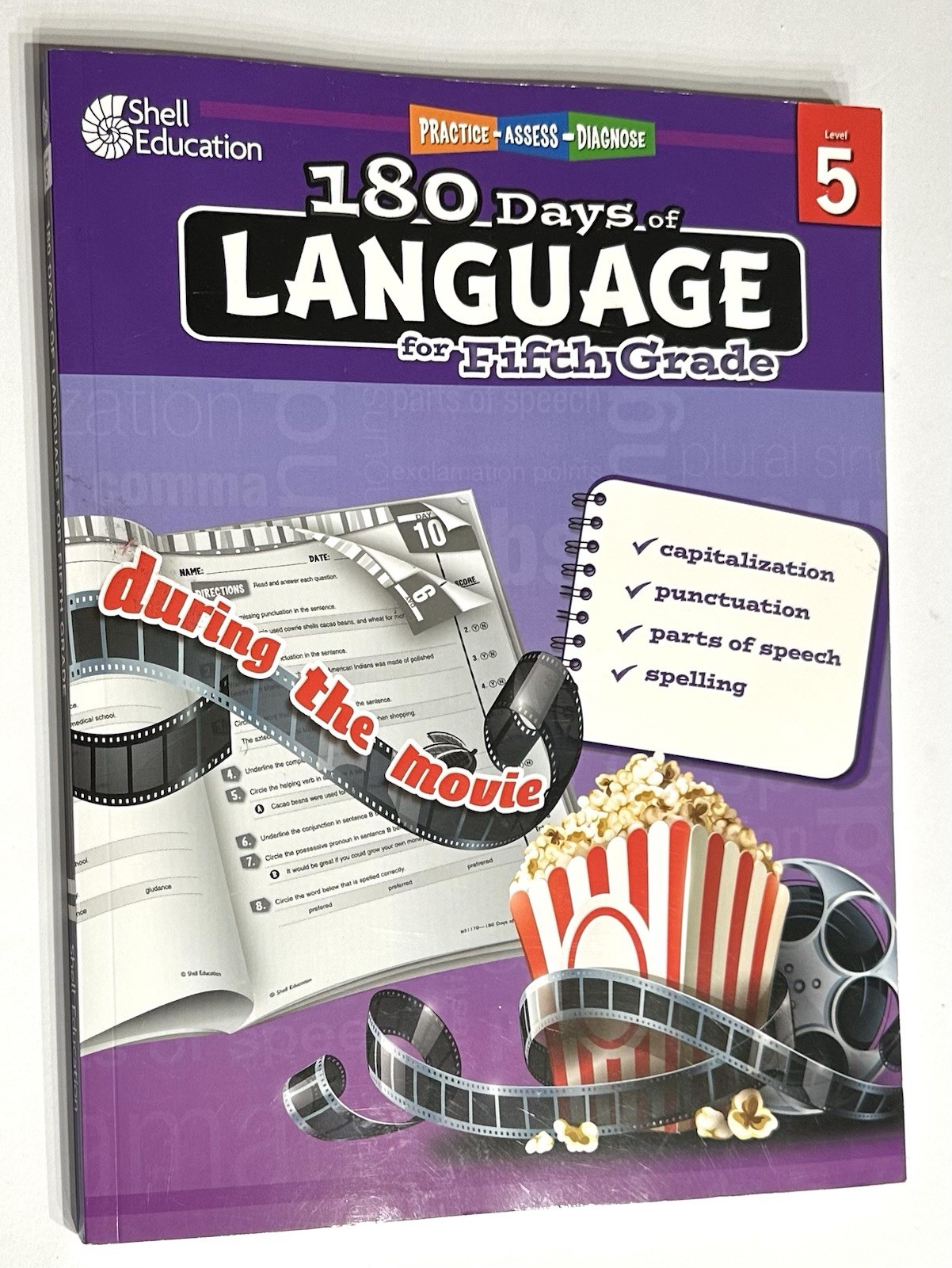 Shell Education 180 Days of Language for Fifth Grade 5 Level, NEW *Ships Free*