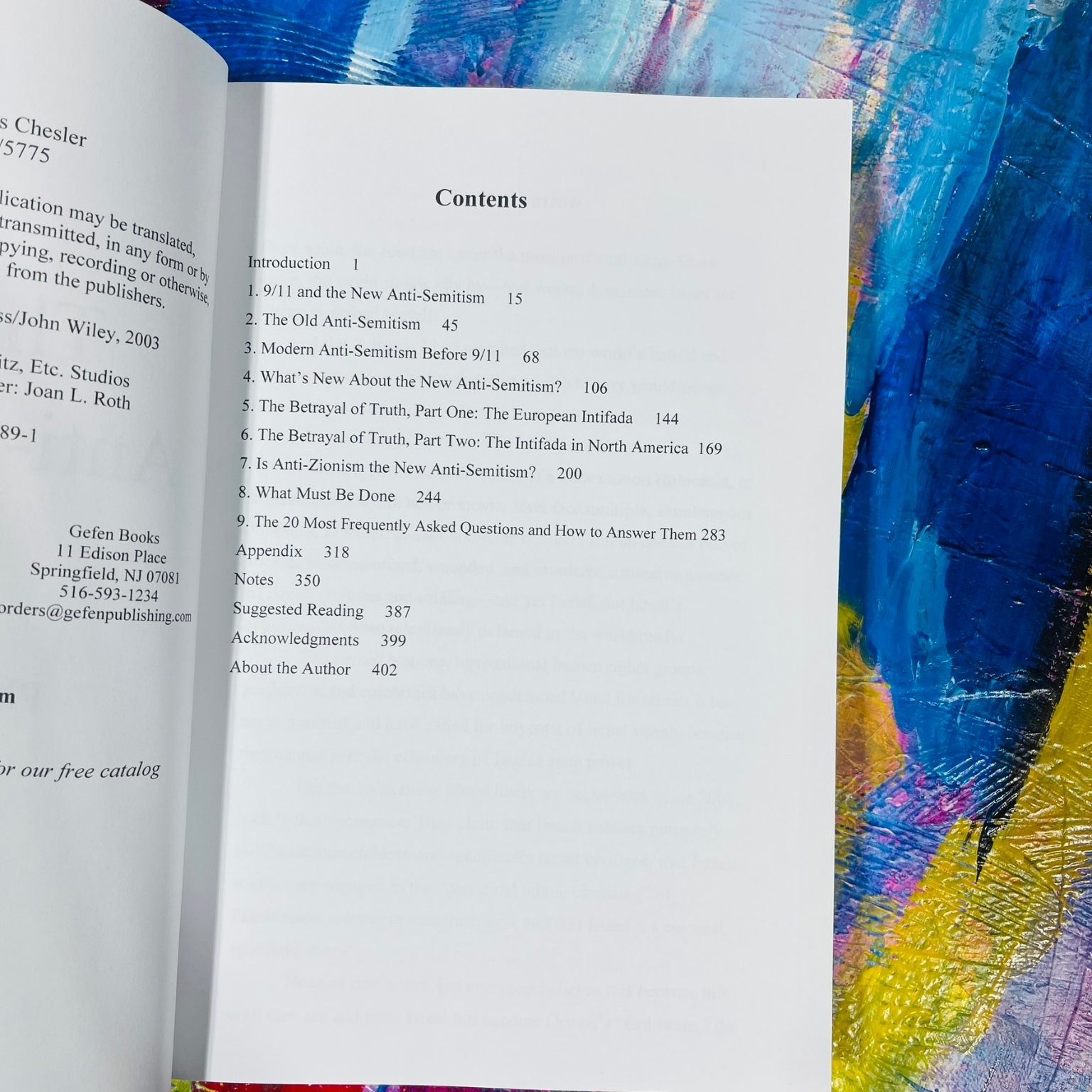 The New Anti-Semitism Phyllis Chesler 2015 Updated Edition Gefen Publishing