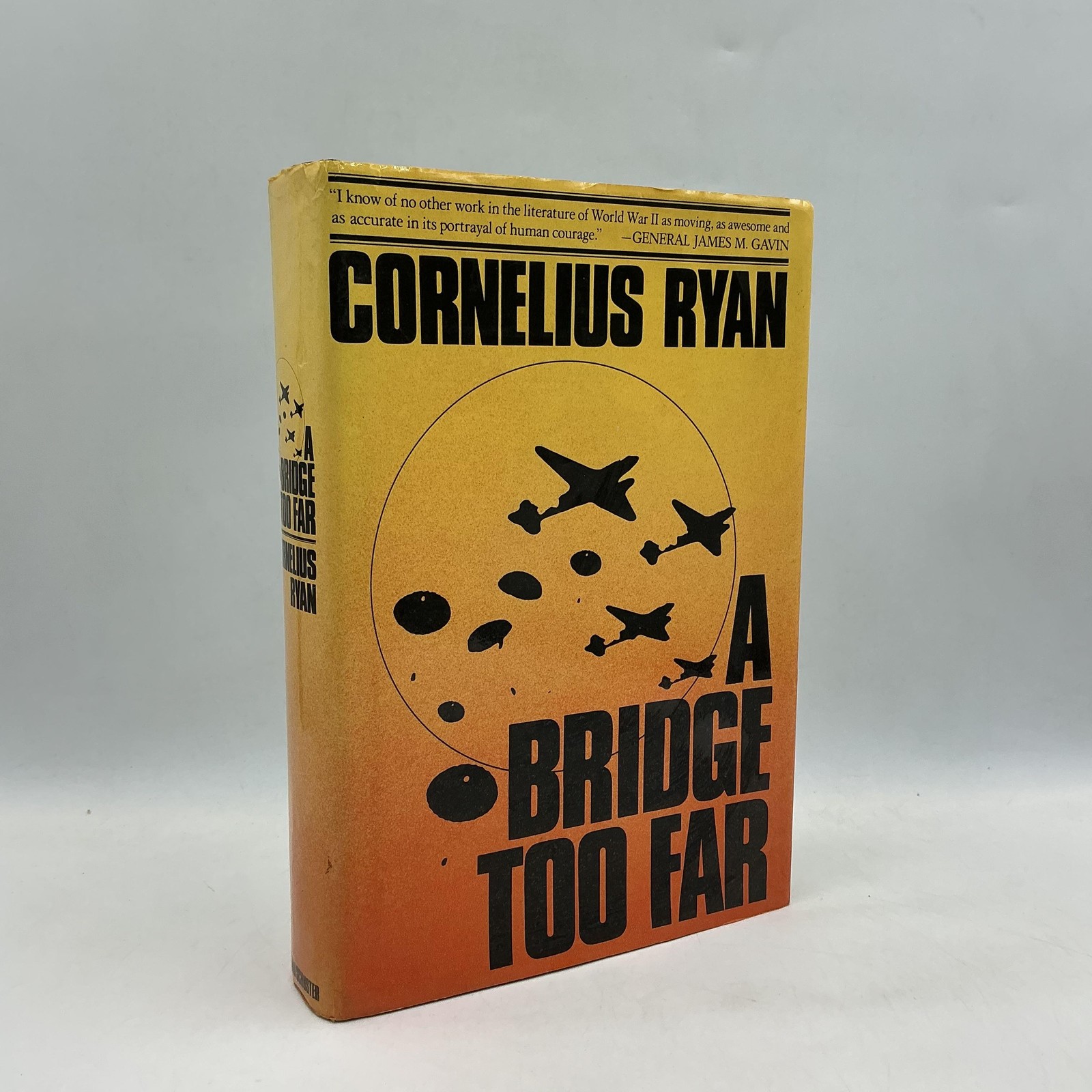 Vintage A Bridge Too Far Cornelius Ryan HC Orange Simon & Schuster 1974 1st Ed