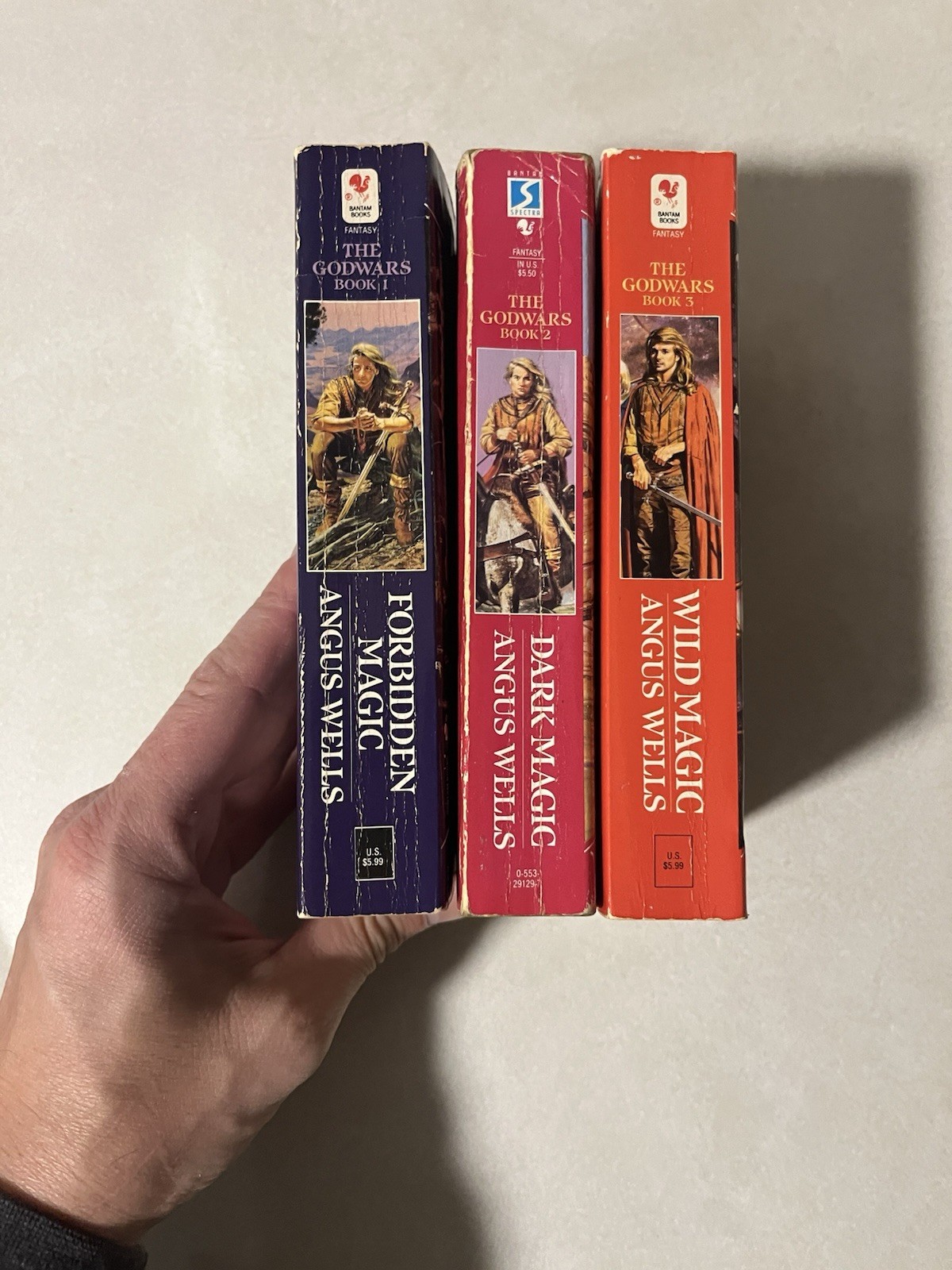 Forbidden Dark & Wild Magic Angus Wells The Godwars Trilogy Set Lot Pb Gd Pics
