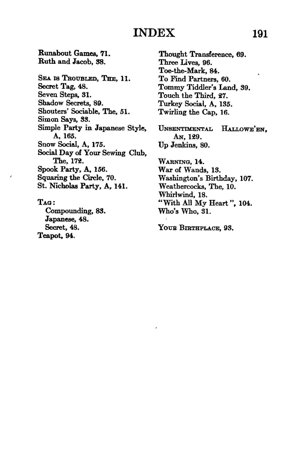 Games And Parties For Children “1916” 194 Pages