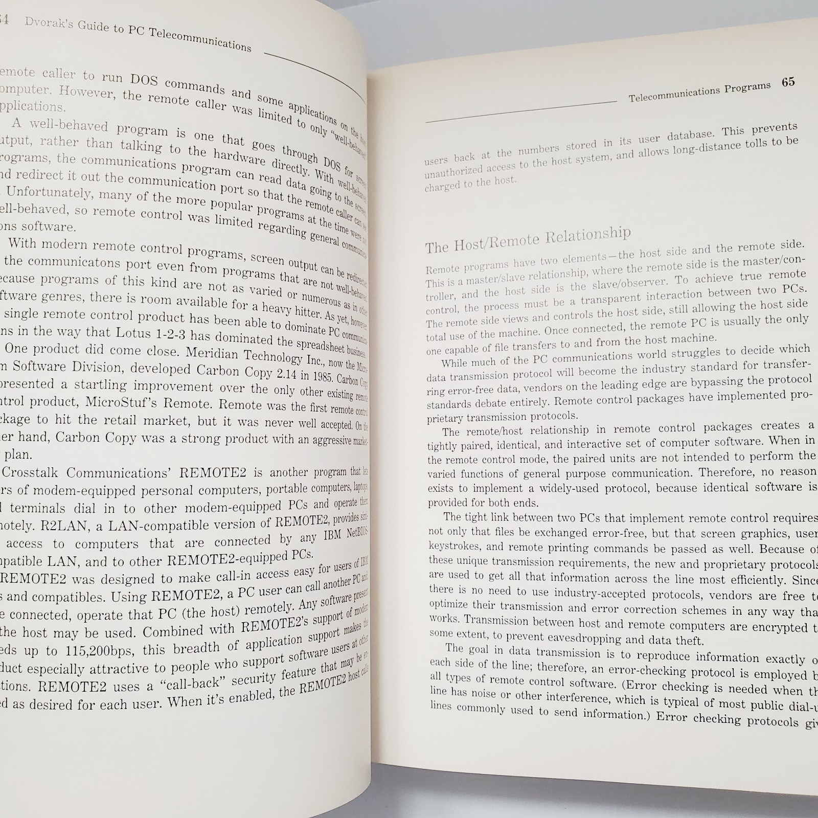 Dvorak’s Guide to PC Telecommunications Book Vintage 1990 Technology Computer