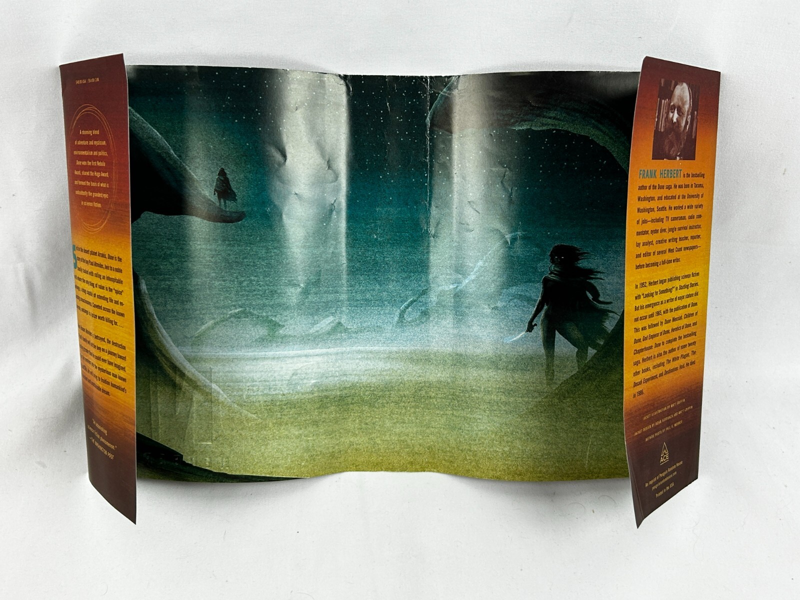 DUNE by Frank Herbert Deluxe Hardcover Dust Jacket Poster Stained Edges