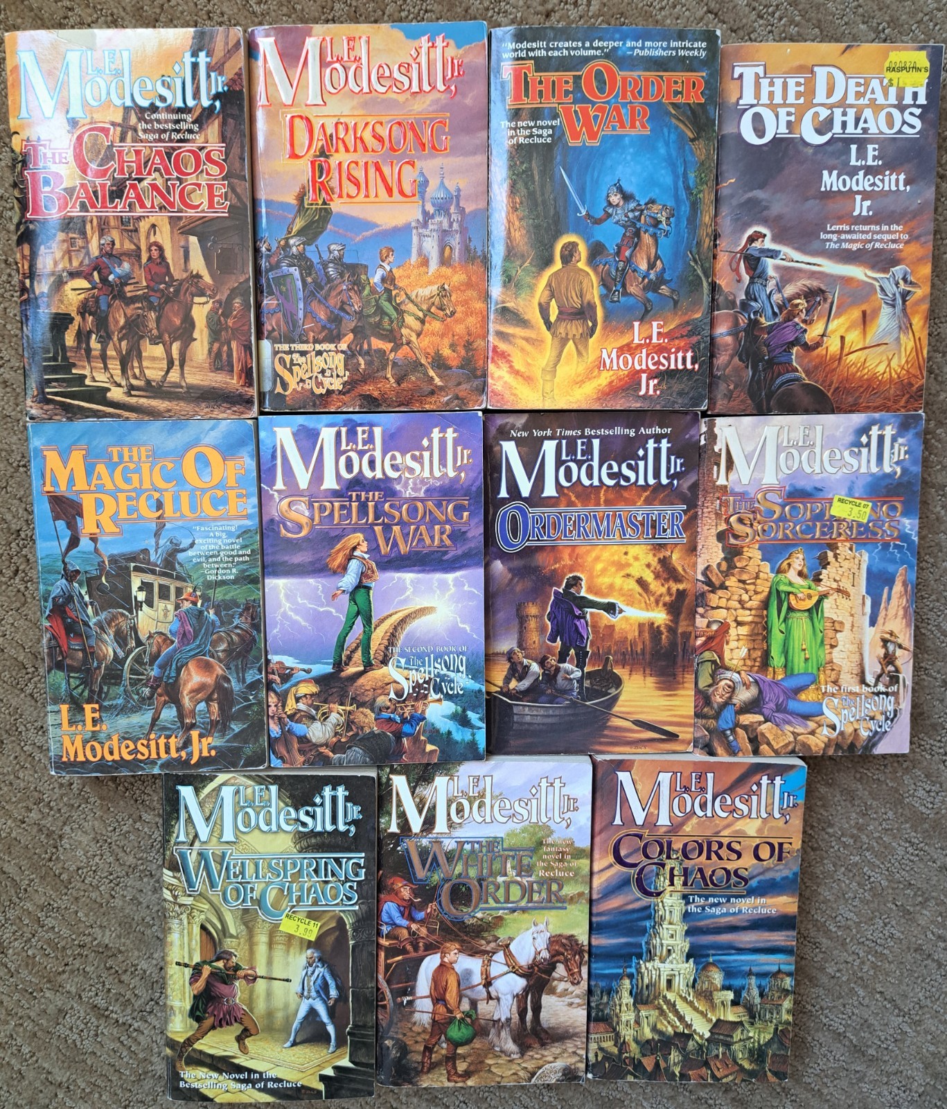 Lot/11 MM Paperback L. E. Modesitt, Jr. Chaos Darksong Spellsong Soprano Fantasy