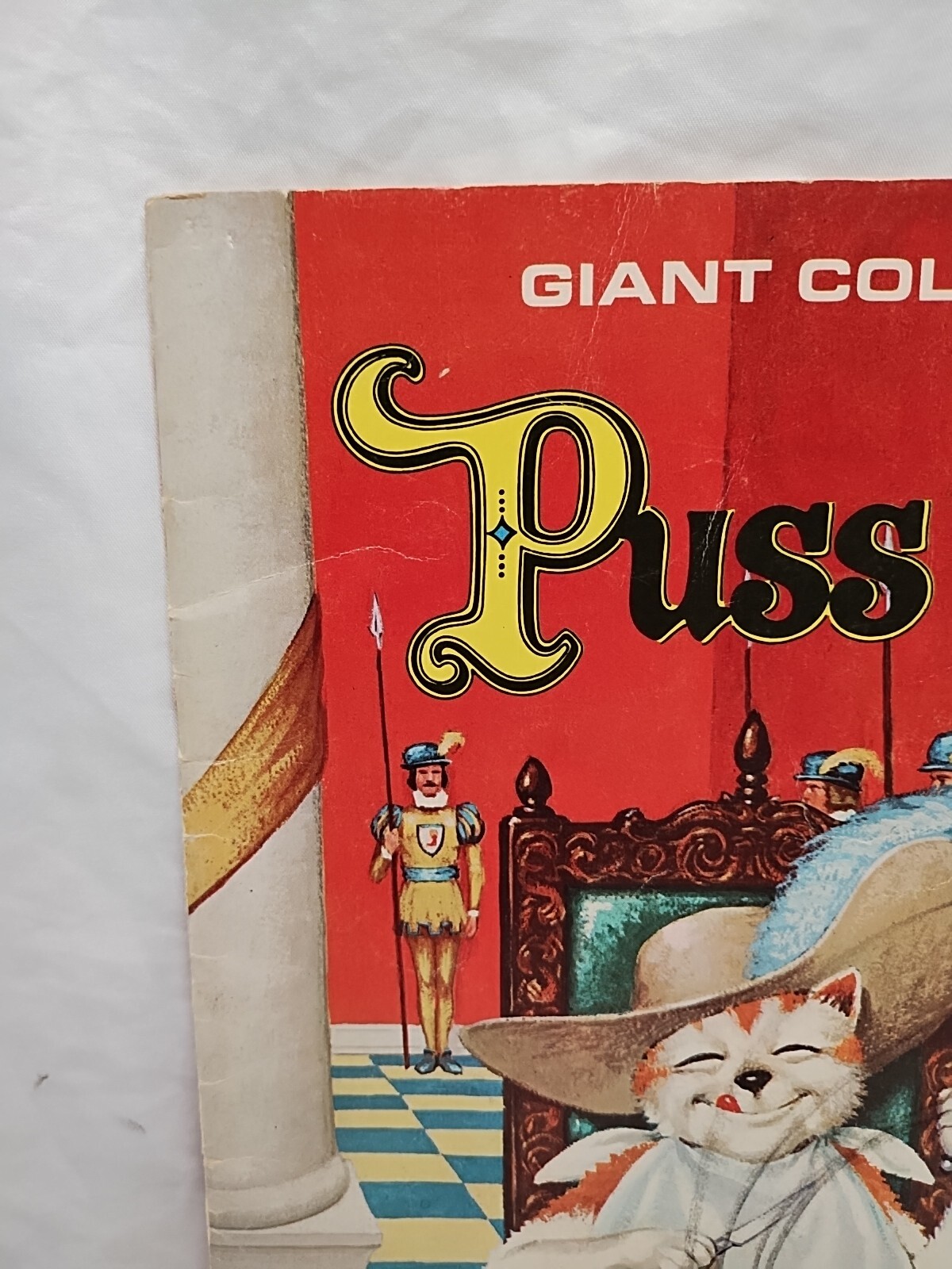 *16 Pages Used*1970s Puss In Boots Giant Coloring Book