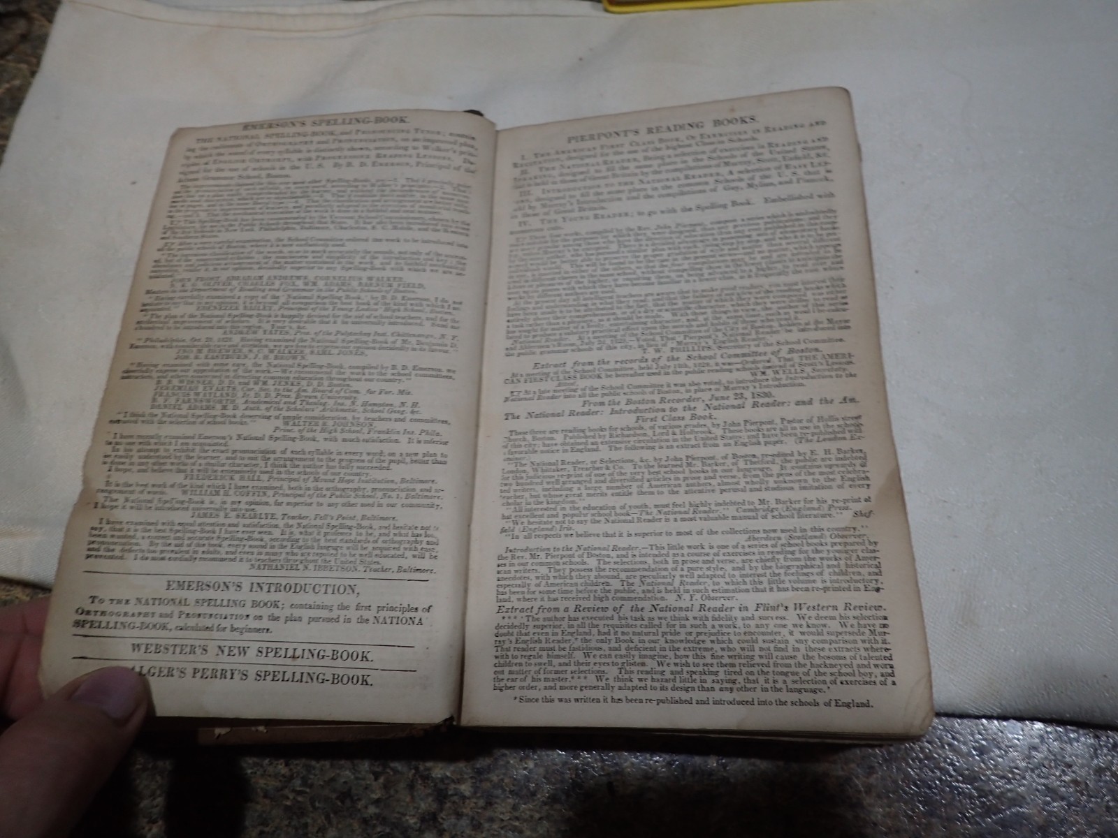 1800s Catalogue of Approved School Books Richardson Lord and Holbrook – moral