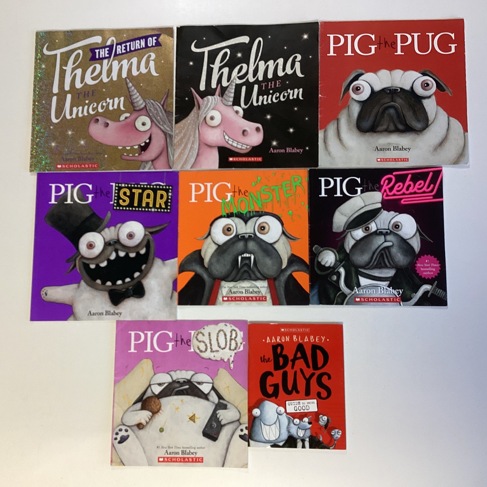 Aaron Blabey Pig Pug Preschool Kindergarten 1st Grade Picture Story 8 Book Lot